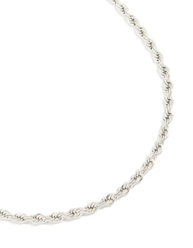 Mens Waterproof Stainless Steel Large Twist Chain Necklace made by lovisa