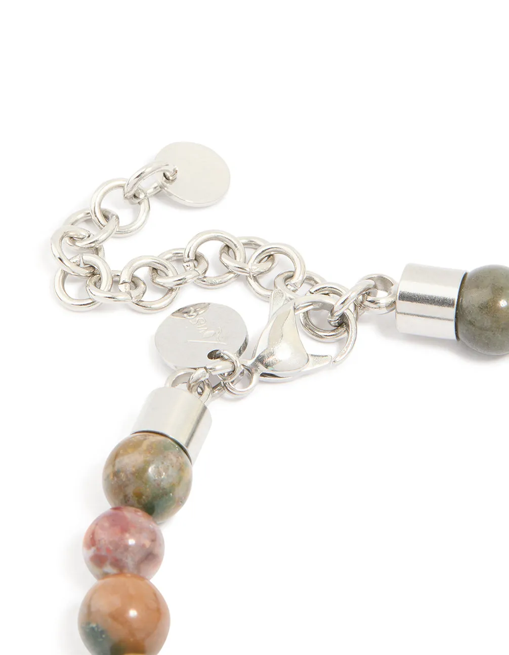 Mens Waterproof Stainless Steel Semi Precious Beaded Bracelet sold by lovisa product image thumbnail 5