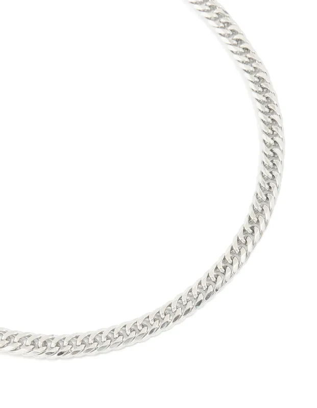 Mens Waterproof Stainless Steel Smooth Cuban Link Necklace made by lovisa