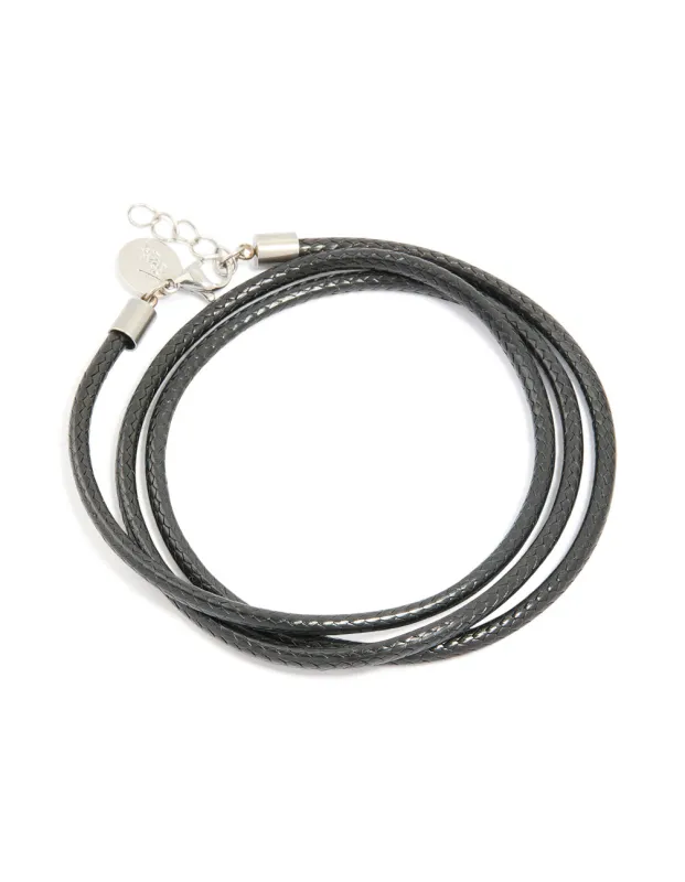 Mens Waterproof Stainless Steel Cord Wrap Bracelet sold by lovisa