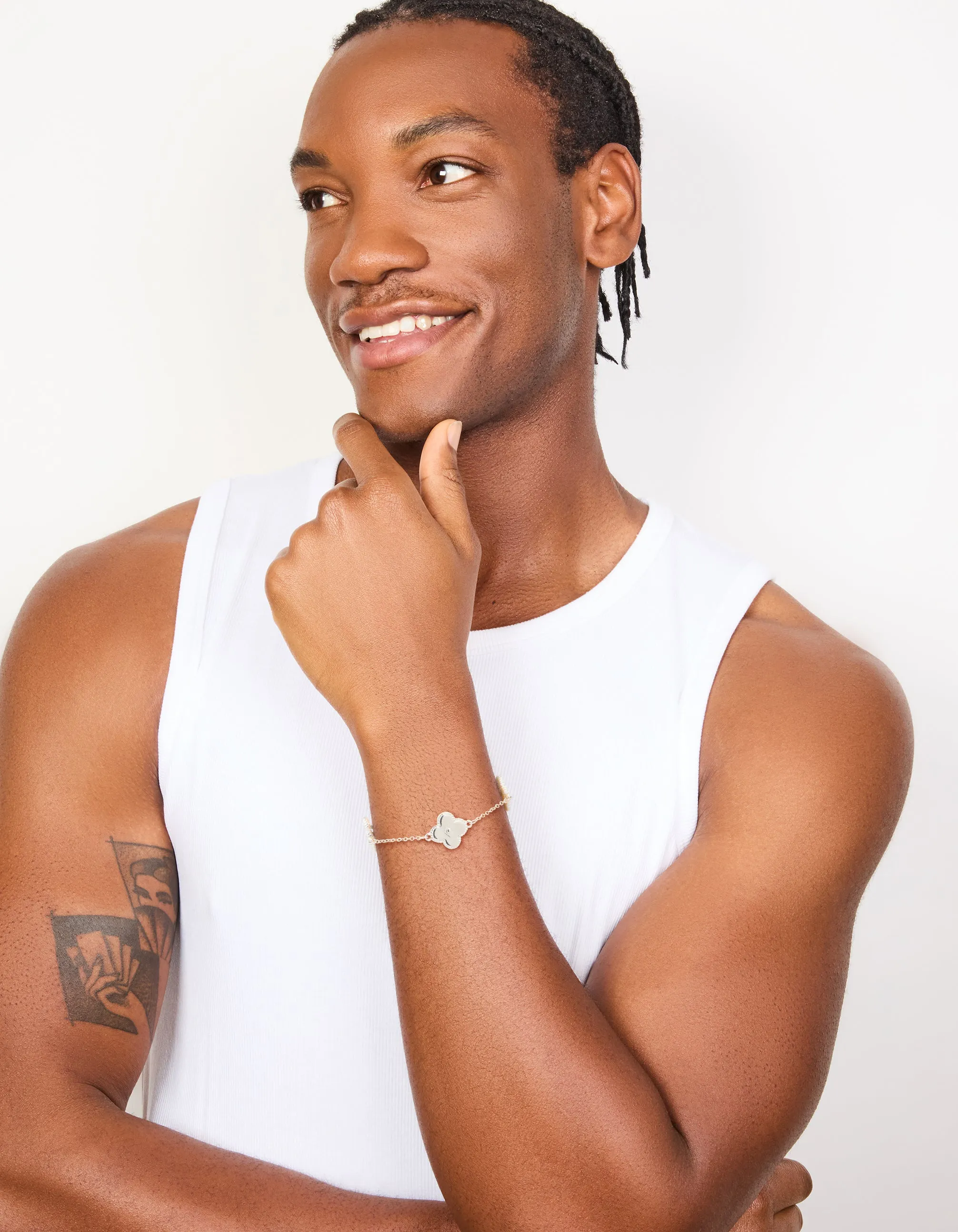 Mens Waterproof Stainless Steel Classic Clover Chain Bracelet sold by lovisa product image thumbnail 3