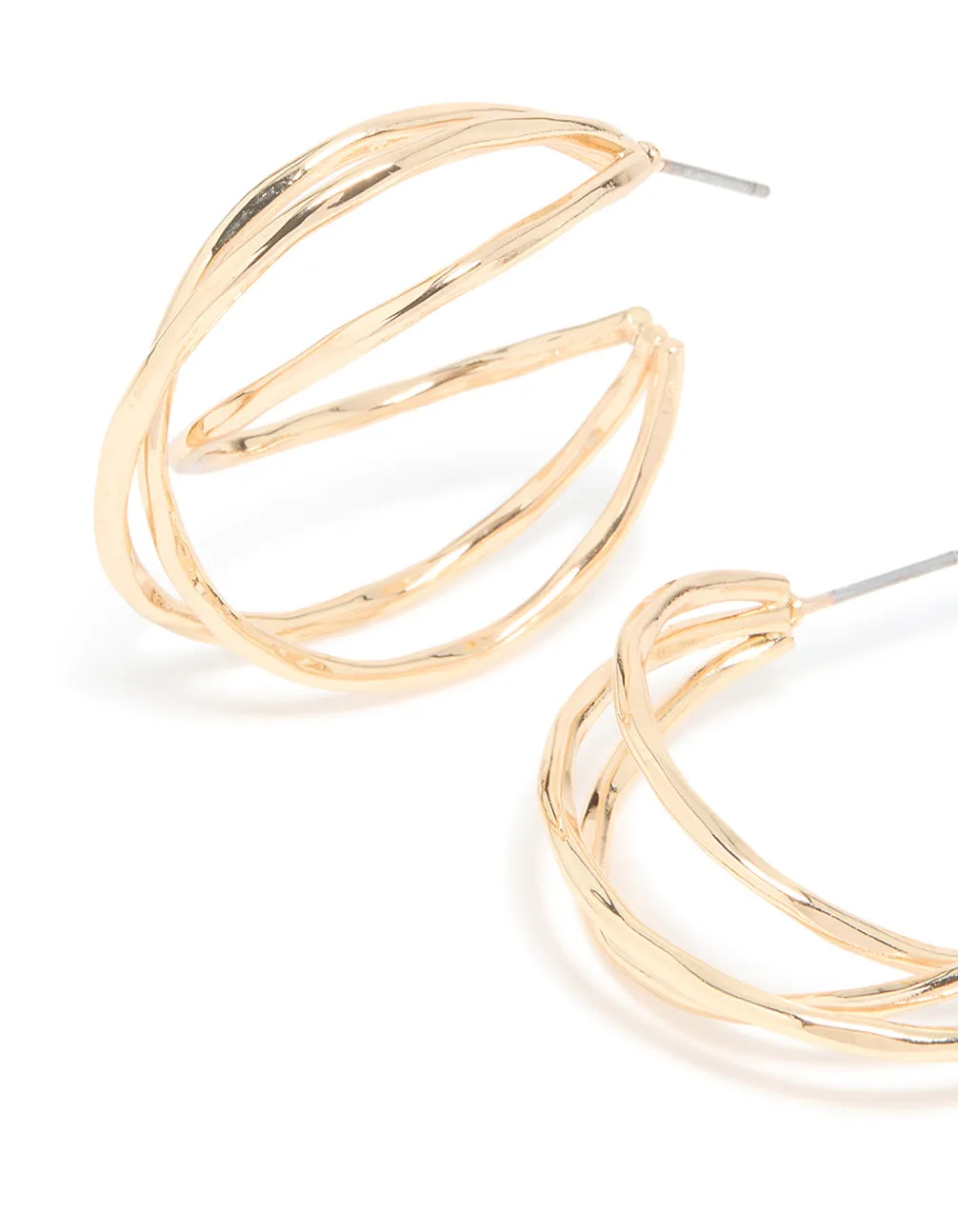 Gold Dainty Wrap Hoop Earrings sold by lovisa product image thumbnail 2