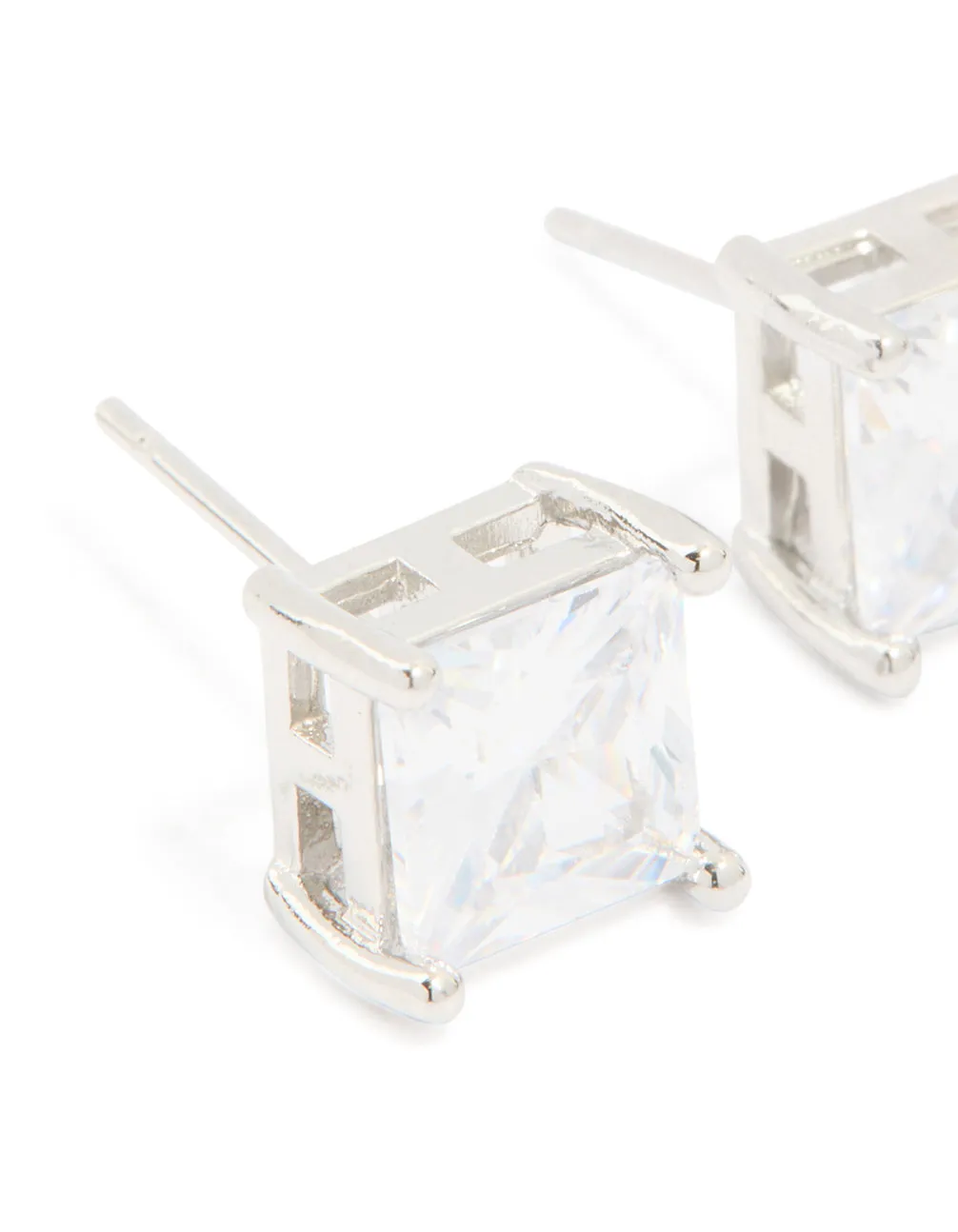 Mens Waterproof Stainless Steel Square Cubic Zirconia Stud Earrings sold by lovisa product image thumbnail 4