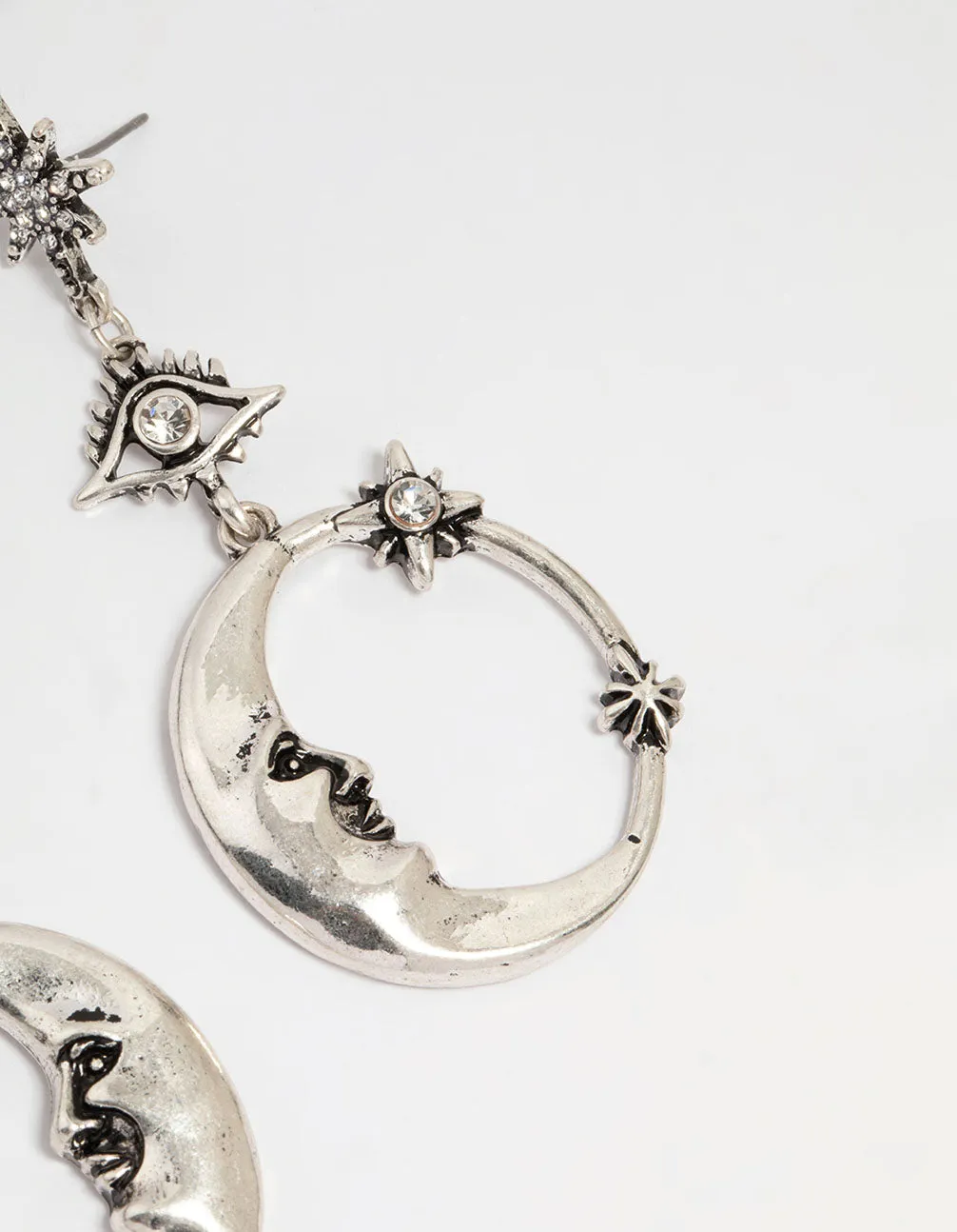 Silver Moon Celestial Drop Earrings sold by lovisa product image thumbnail 5