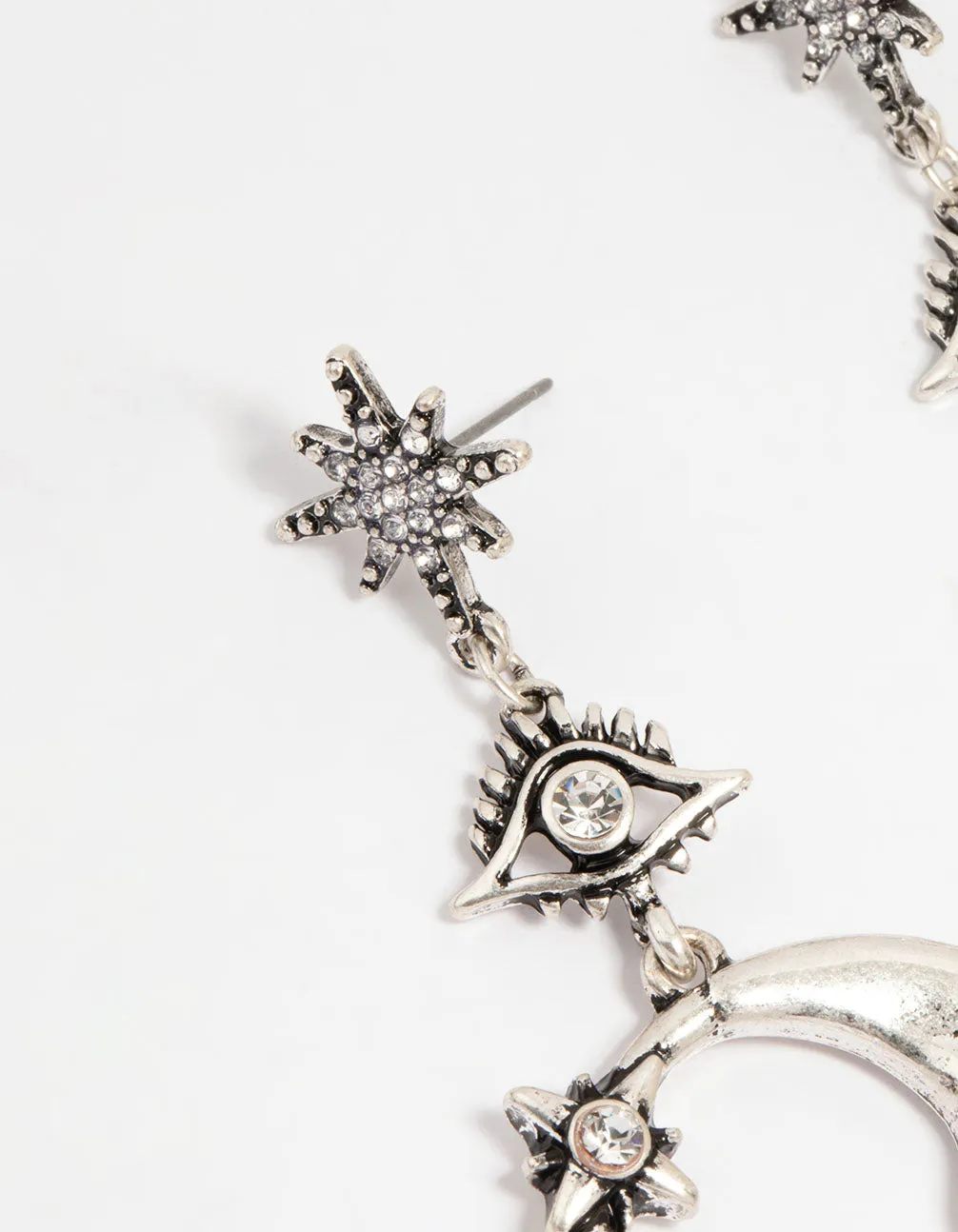 Silver Moon Celestial Drop Earrings sold by lovisa product image thumbnail 4