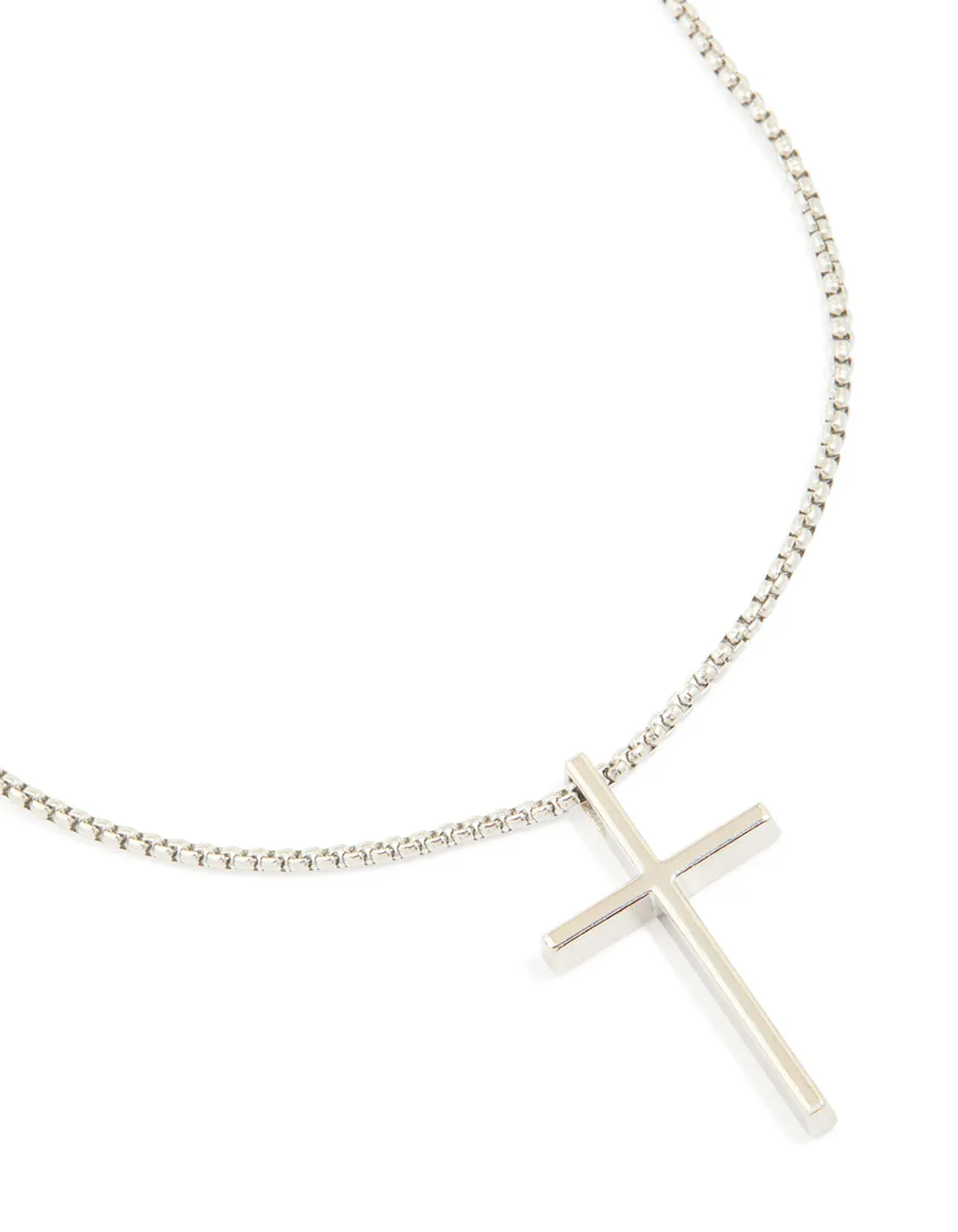 Mens Waterproof Stainless Steel Smooth Cross Pendant Necklace sold by lovisa
