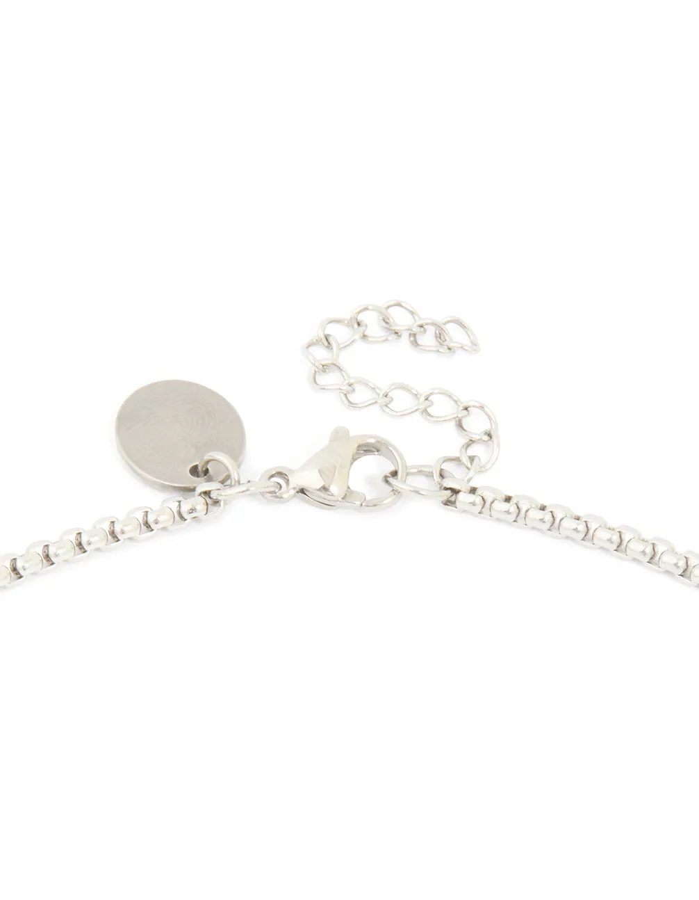 Mens Waterproof Stainless Steel Black Enamel Tag Pendant Necklace sold by lovisa product image thumbnail 3