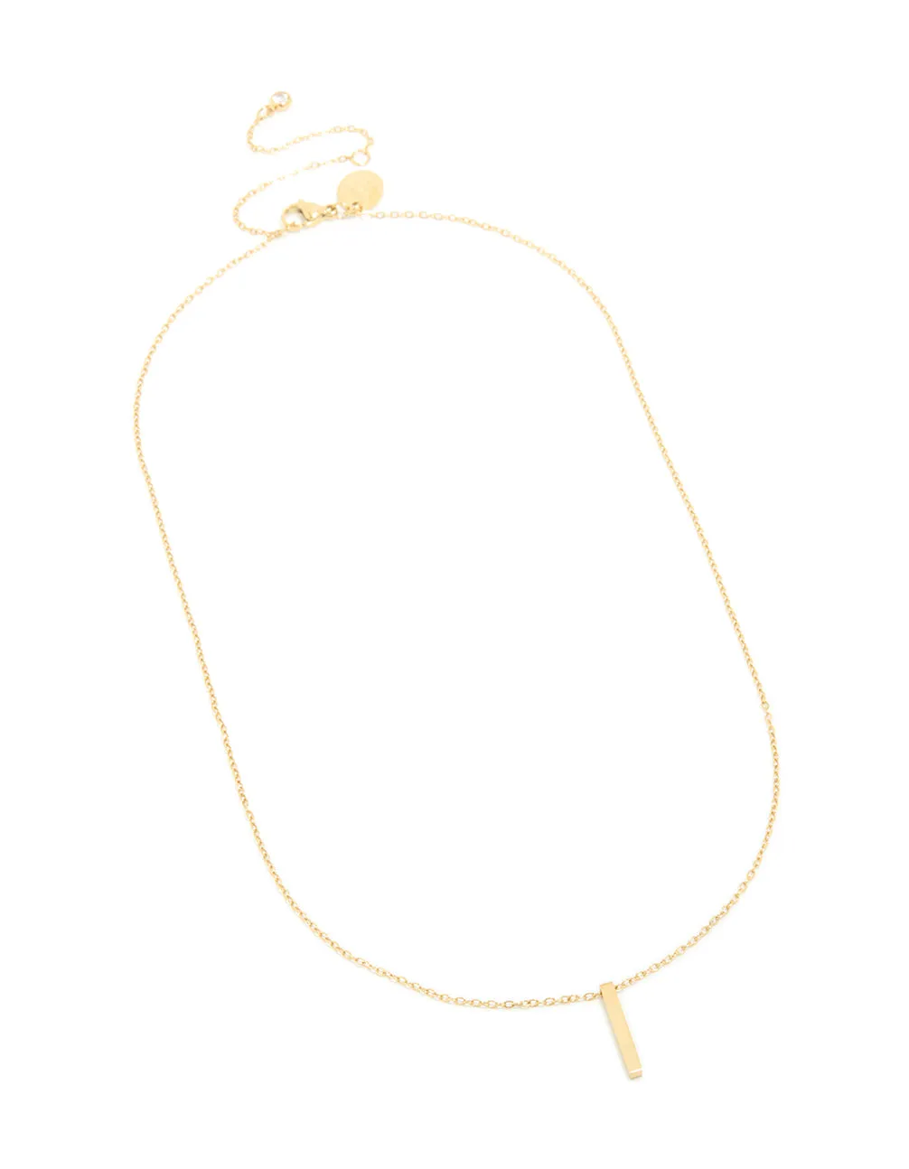 Waterproof Gold Plated Stainless Steel Pillar Engravable Pendant Necklace sold by lovisa product image thumbnail 2