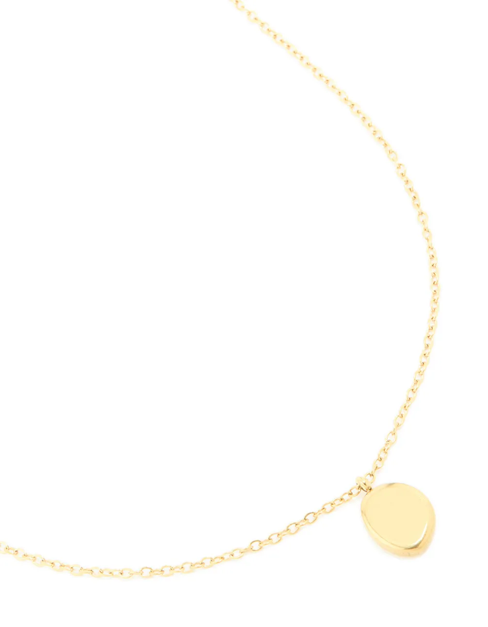 Waterproof Gold Plated Stainless Steel Oval Engravable Pendant Necklace sold by lovisa