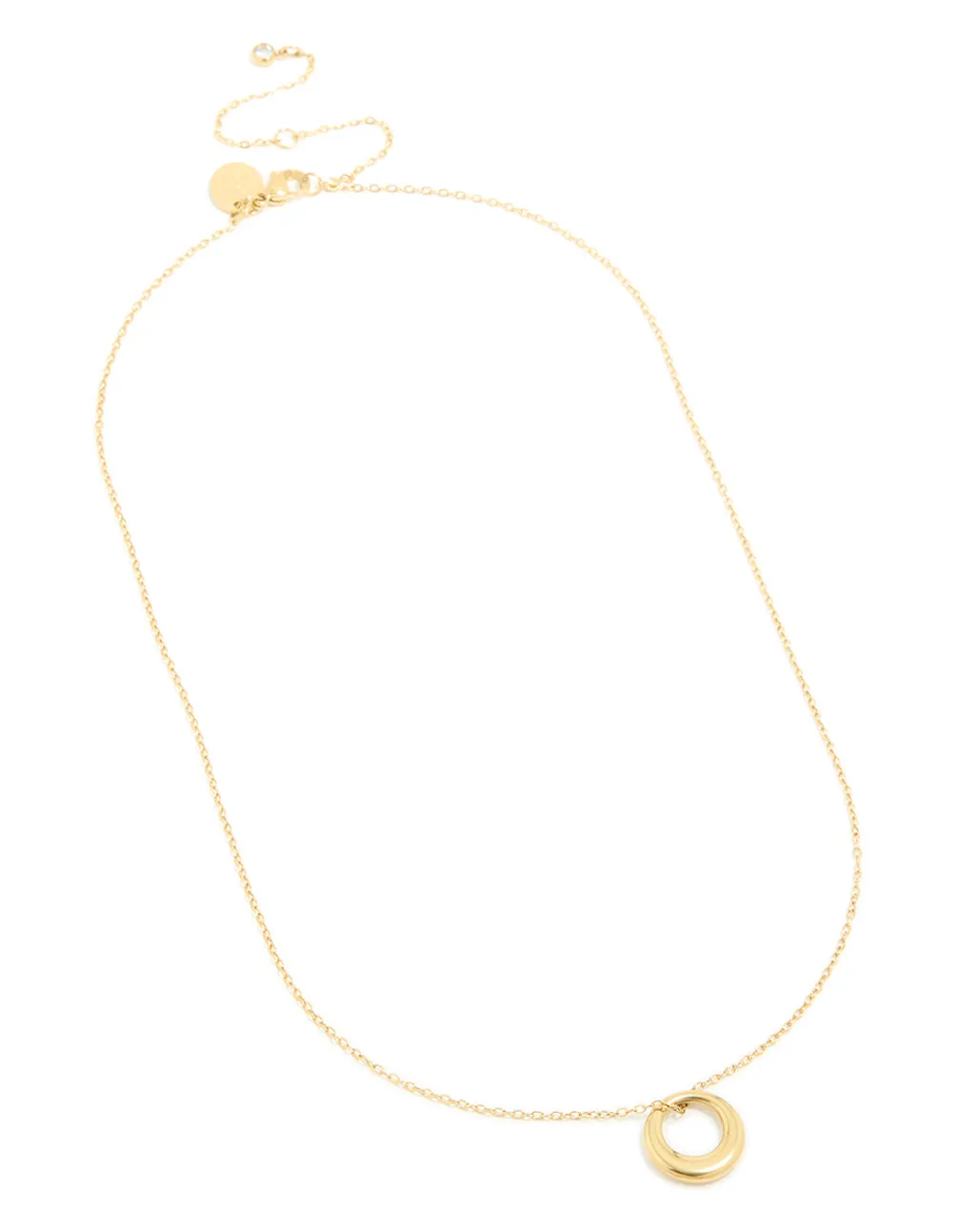 Waterproof Gold Plated Stainless Steel Disc Pendant Necklace sold by lovisa product image thumbnail 2