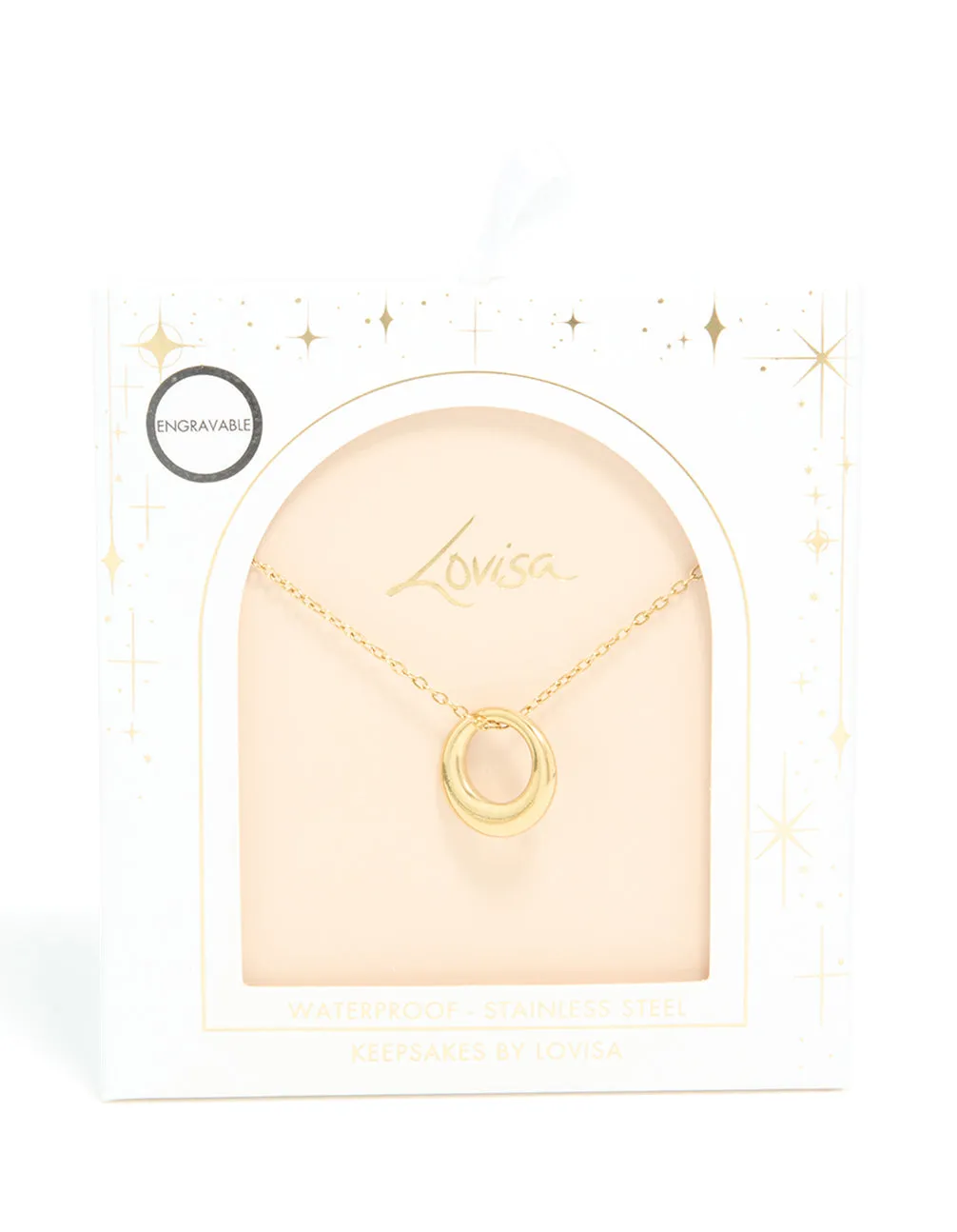 Waterproof Gold Plated Stainless Steel Disc Pendant Necklace sold by lovisa product image thumbnail 3