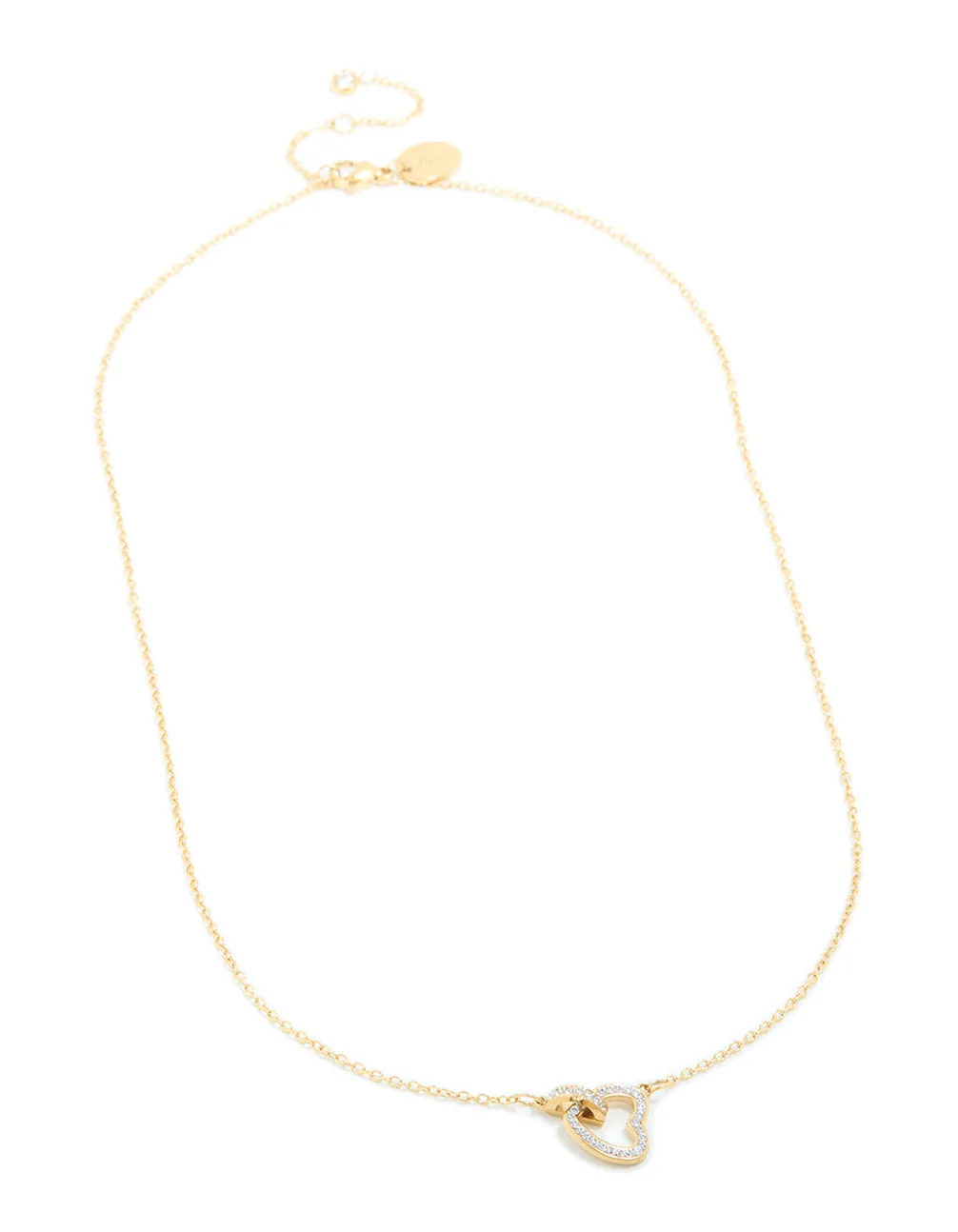 Waterproof Gold Plated Stainless Steel Cubic Zirconia Hollow Heart Necklace sold by lovisa product image thumbnail 2