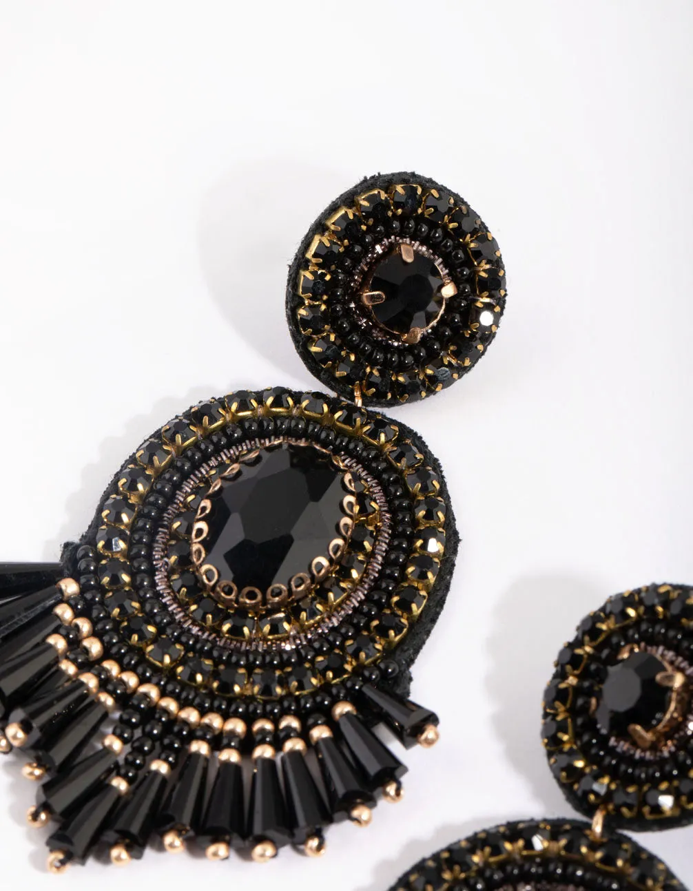 Black Beaded Drop Earrings sold by lovisa product image thumbnail 2