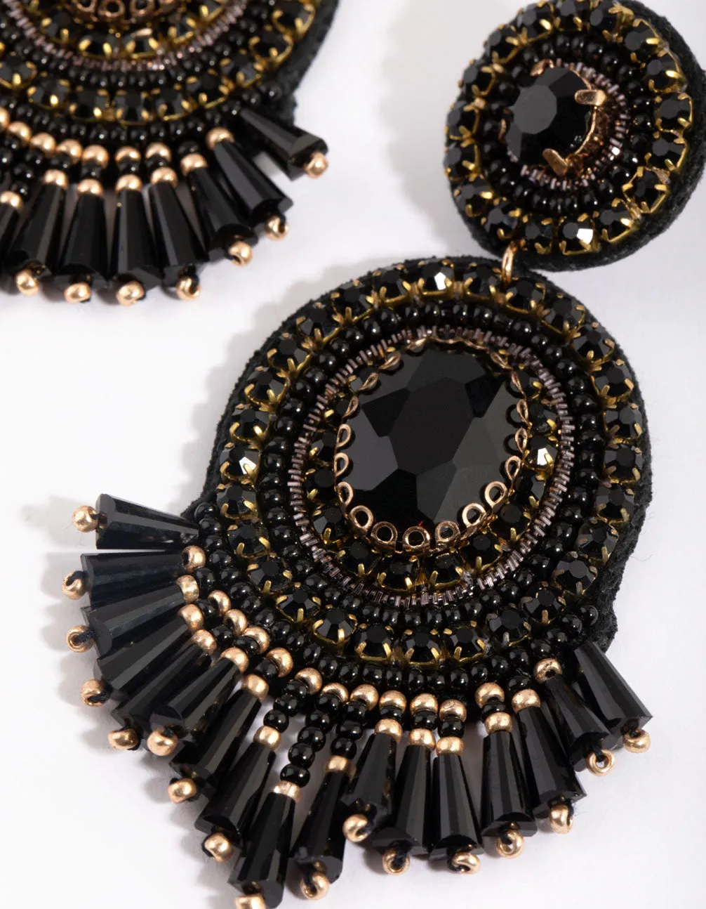 Black Beaded Drop Earrings sold by lovisa product image thumbnail 3