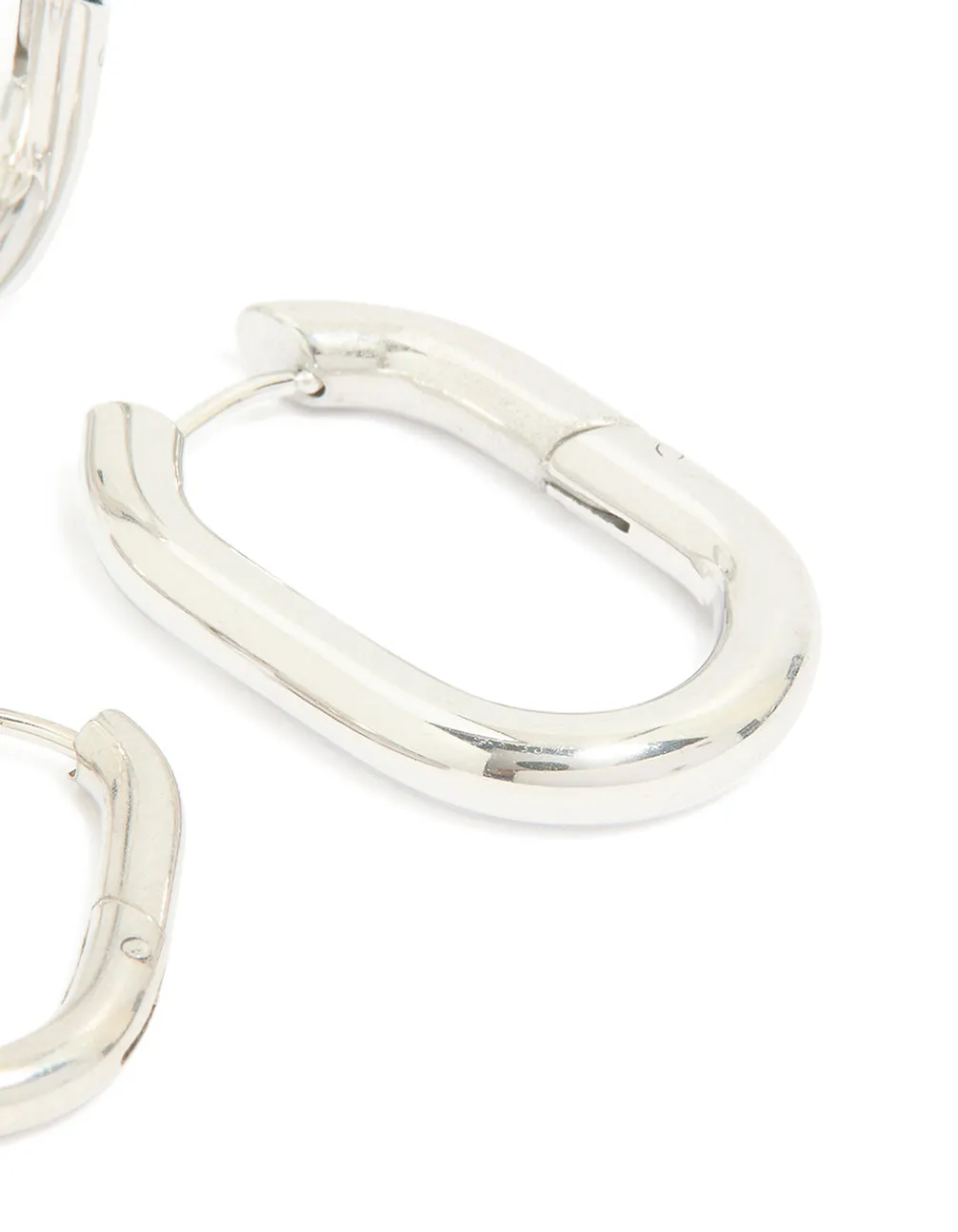 Waterproof Stainless Steel Square Oval Hoop Earrings 2-Pack sold by lovisa product image thumbnail 5