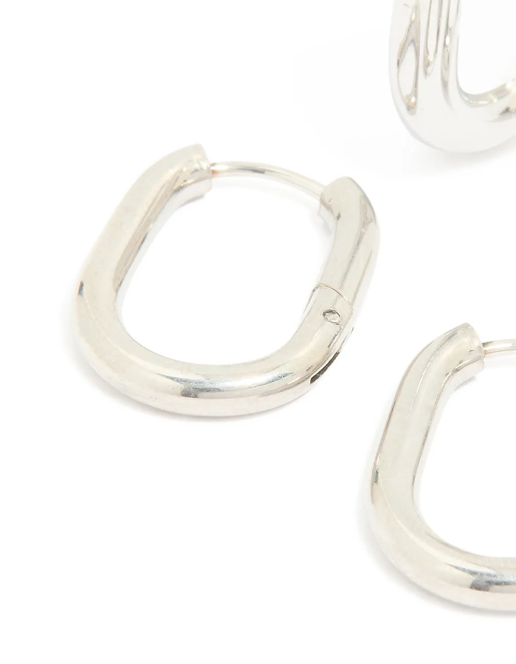 Waterproof Stainless Steel Square Oval Hoop Earrings 2-Pack sold by lovisa product image thumbnail 4
