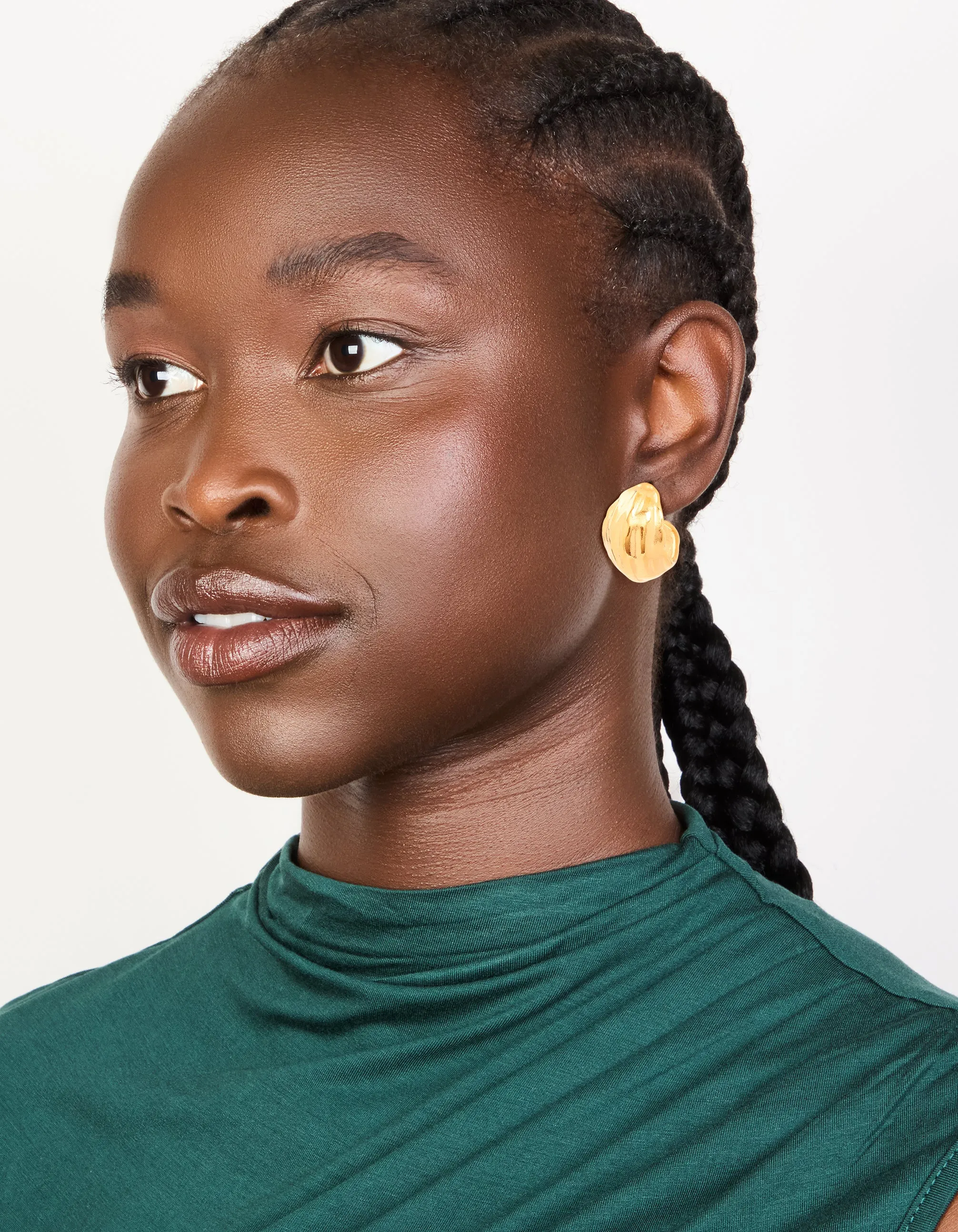 Waterproof Gold Plated Stainless Steel Curved Hoop Earrings sold by lovisa product image thumbnail 3