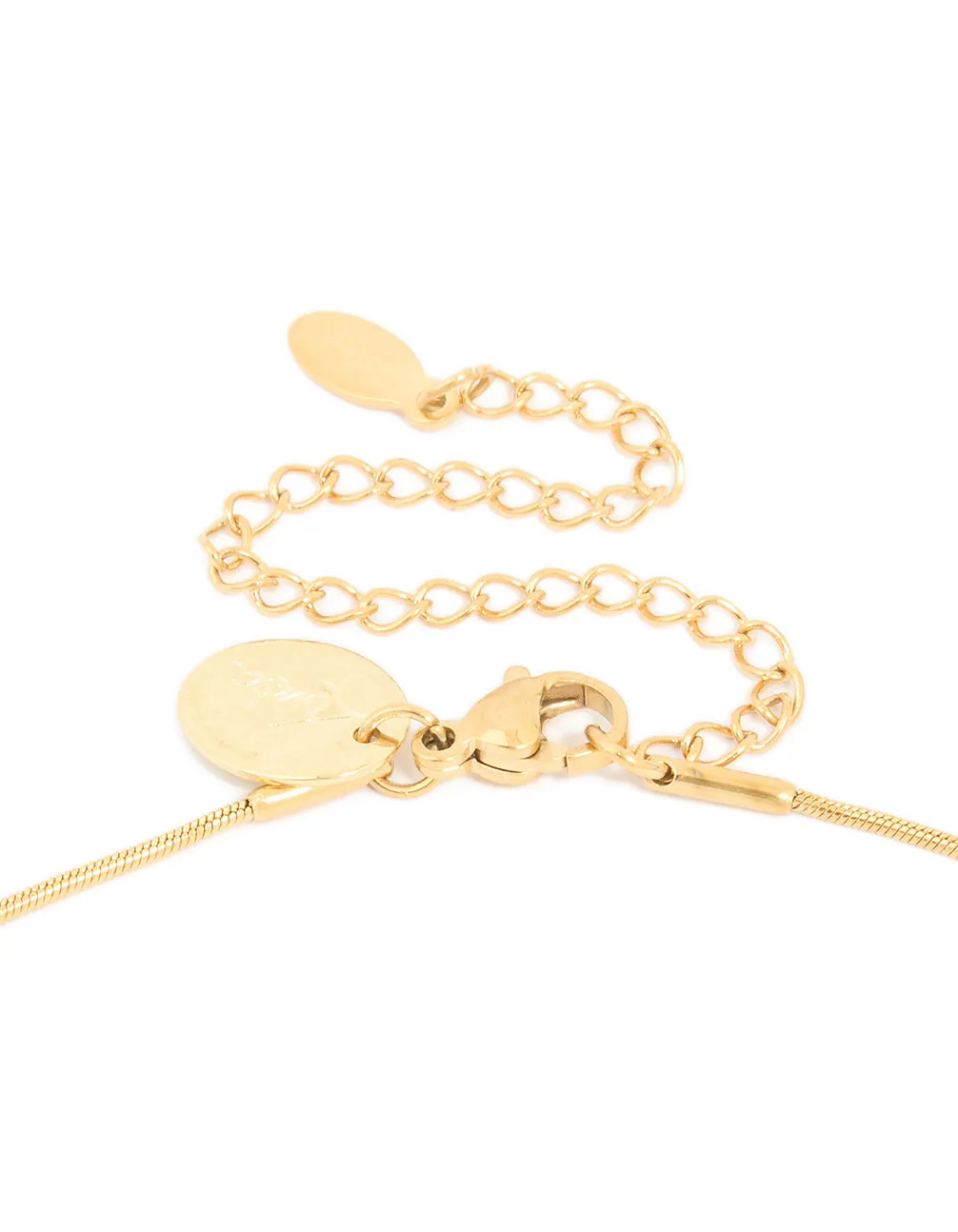 Waterproof Gold Plated Stainless Steel U-Shaped Pendant Necklace sold by lovisa product image thumbnail 3