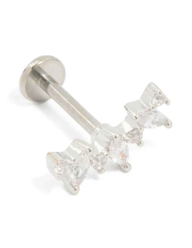 Titanium Diamante Strand Single Flat Back Stud sold by lovisa