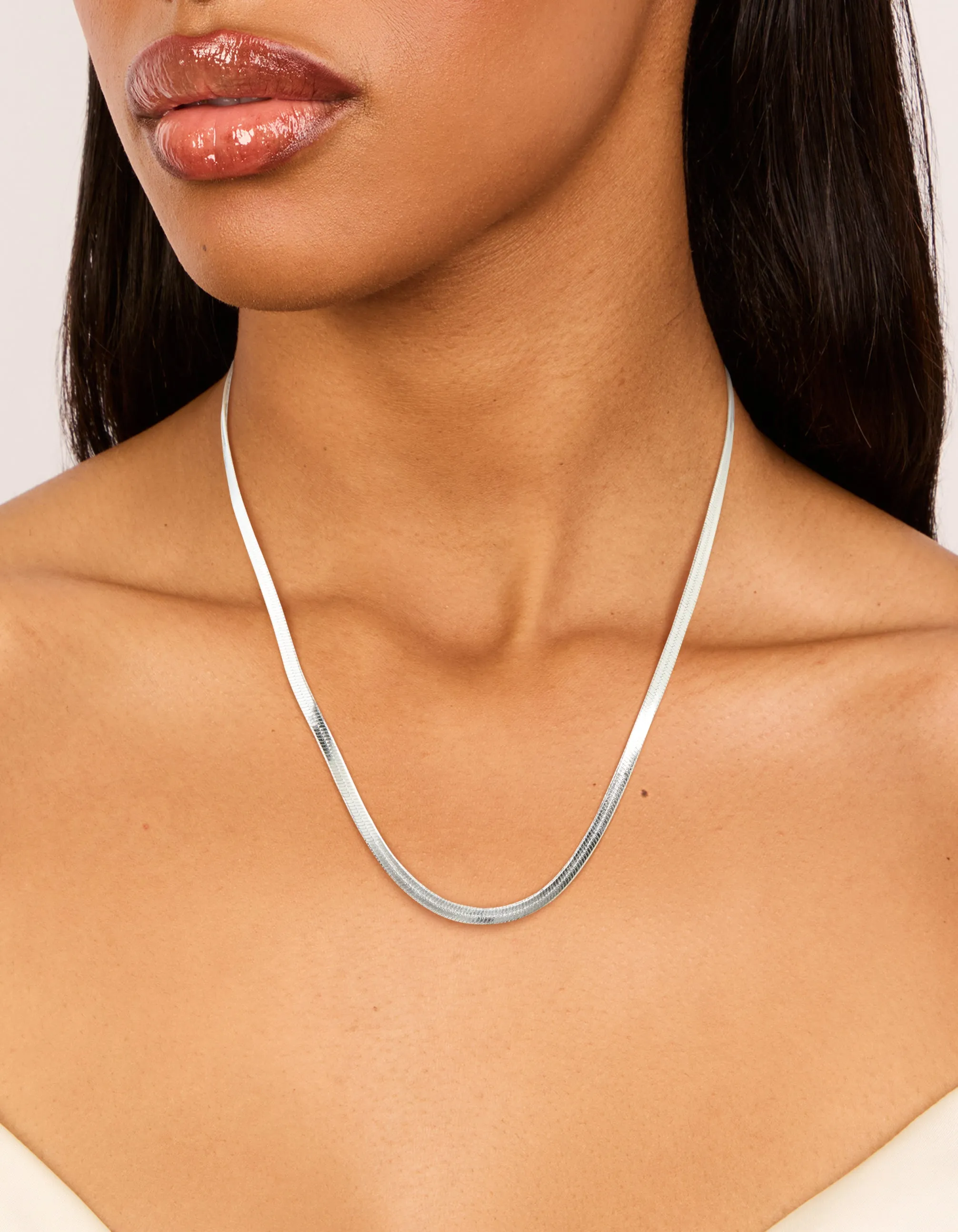 Waterproof Stainless Steel Fine Flat Snake Chain Necklace sold by lovisa product image thumbnail 2