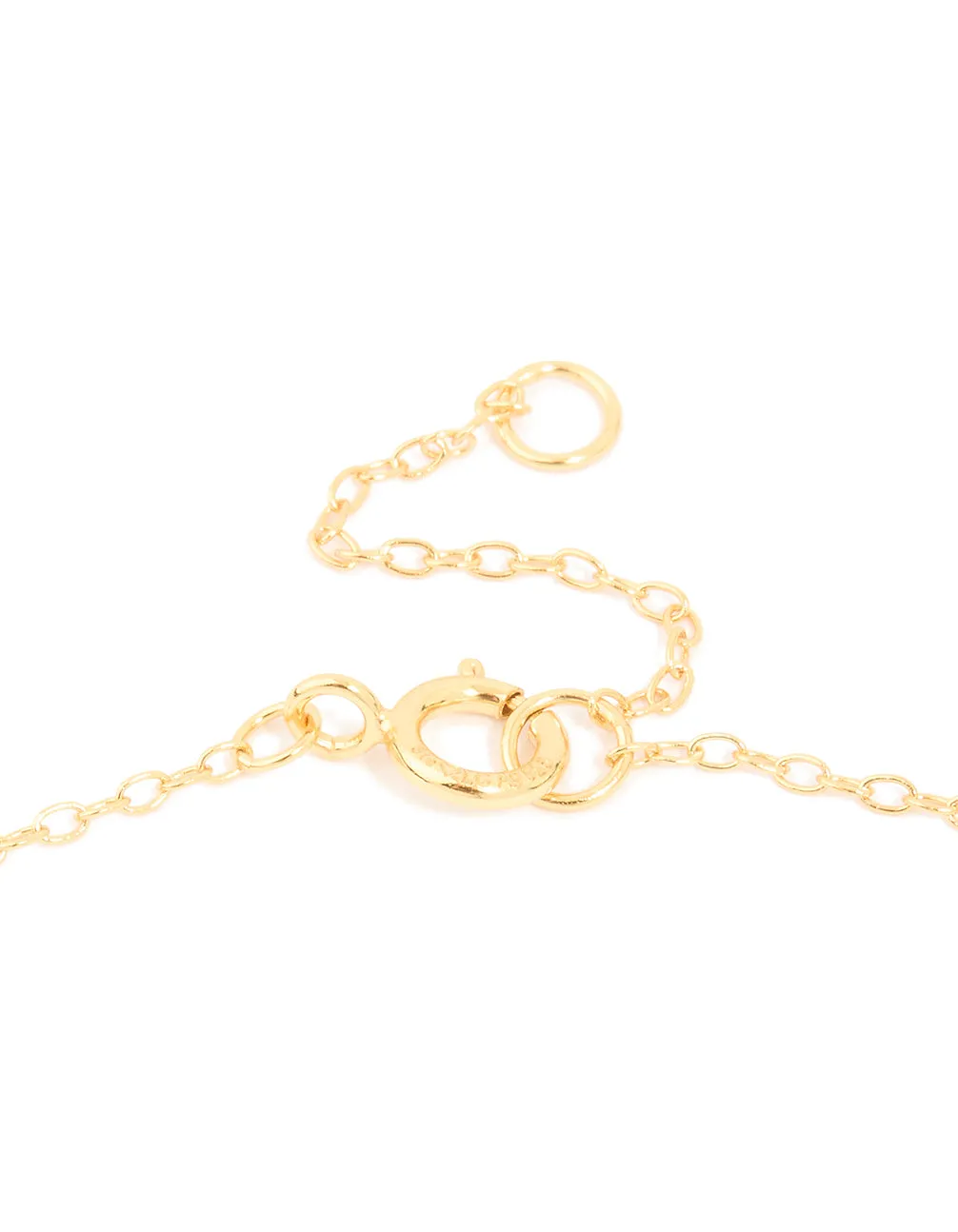 Gold Plated Sterling Silver Cubic Zirconia Pavé Letter A Necklace sold by lovisa product image thumbnail 3