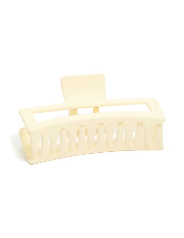 Cream Extra Large Claw Clip sold by lovisa