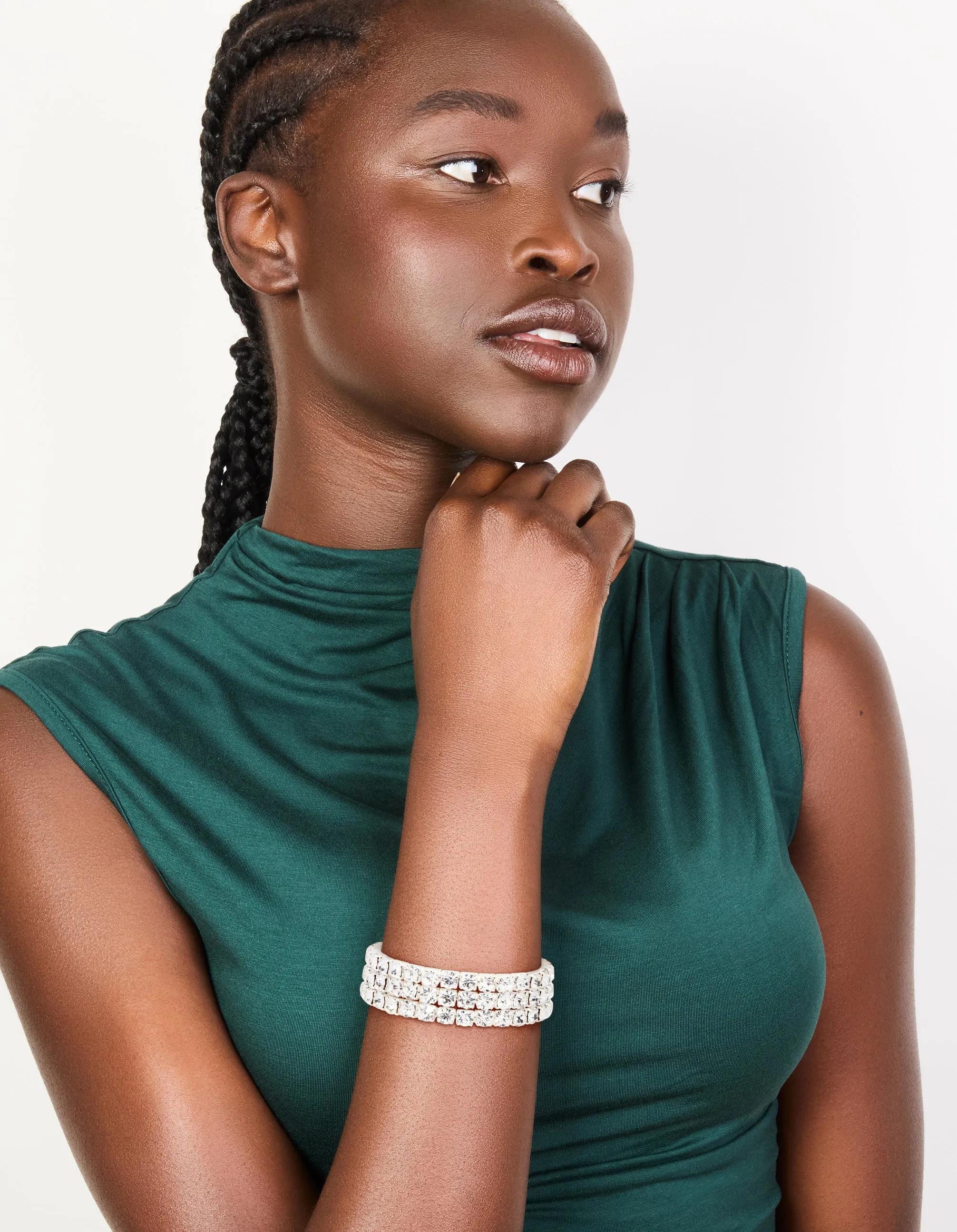 Silver Diamante Statement Bracelet sold by lovisa product image thumbnail 3