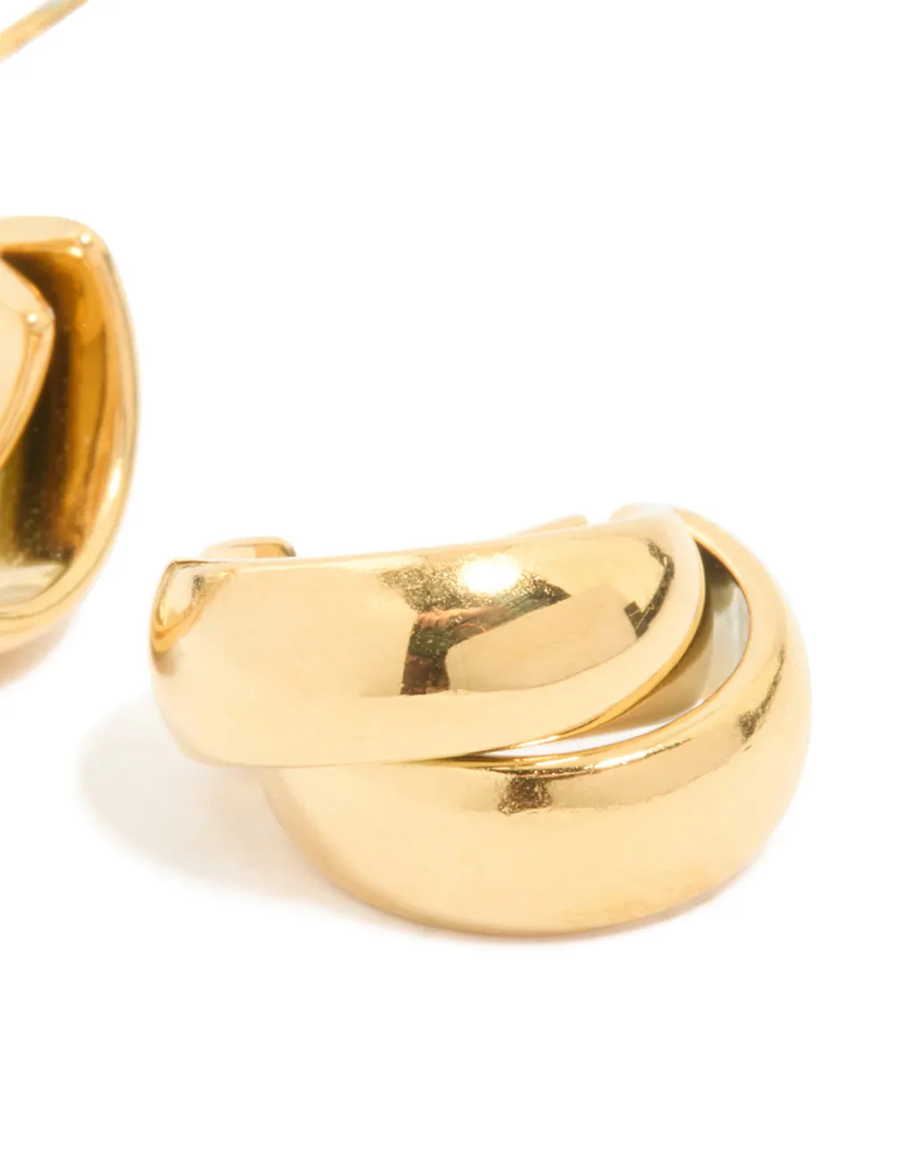 Waterproof Gold Plated Stainless Steel Wrapped Illusion Hoop Earrings sold by lovisa product image thumbnail 5