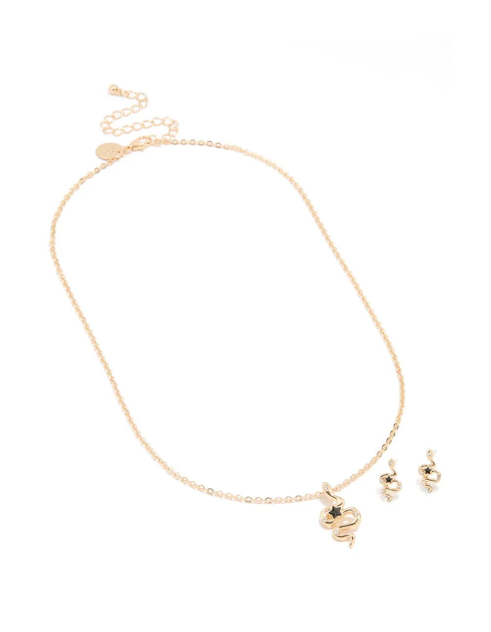 Gold Snake Necklace & Earrings Set sold by lovisa product image thumbnail 2