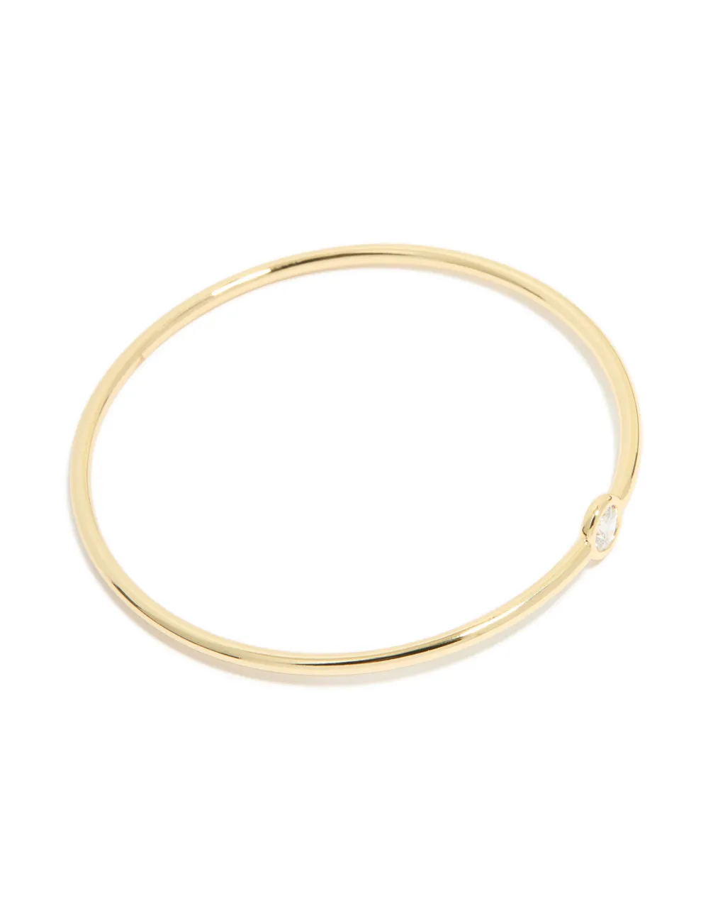 Gold Plated Cubic Zirconia Circle Bezel Bangle sold by lovisa