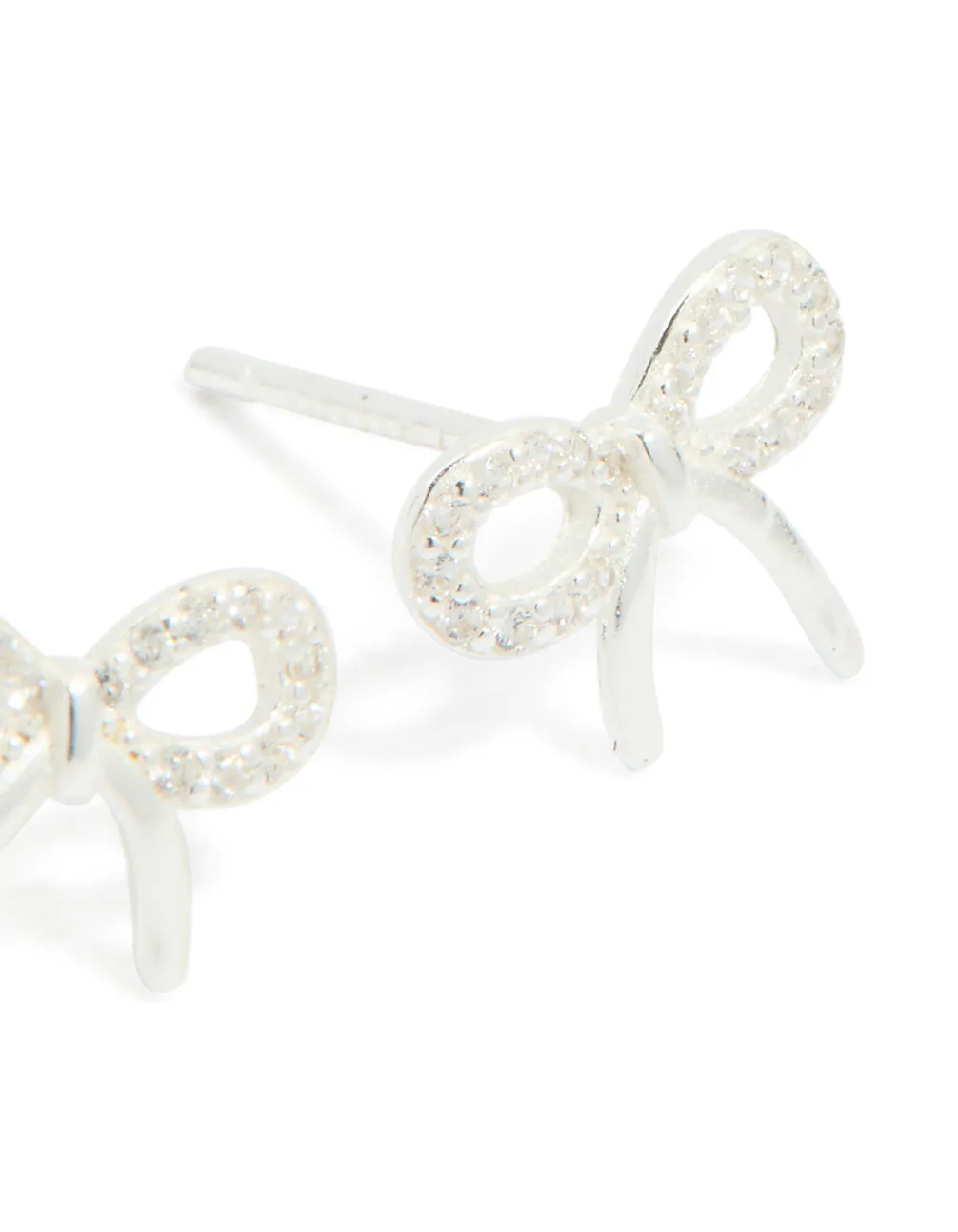 Sterling Silver Large Cubic Zirconia Bow Stud Earrings sold by lovisa product image thumbnail 5