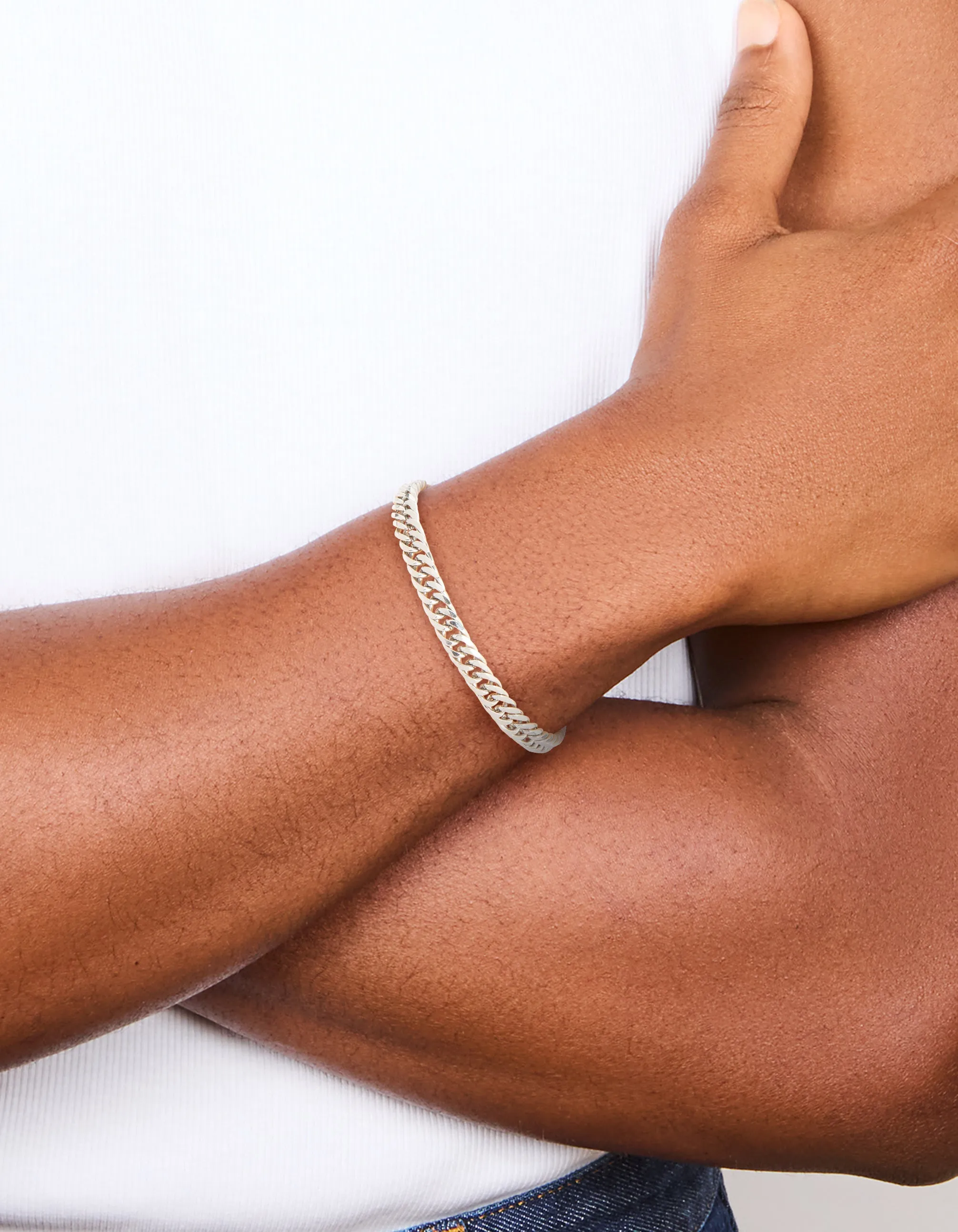 Mens Waterproof Stainless Steel Smooth Cuban Link Bracelet sold by lovisa product image thumbnail 2