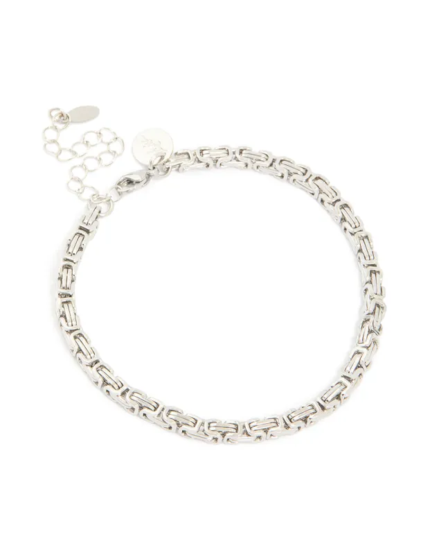 Mens Waterproof Stainless Steel Box Link Chain Bracelet made by lovisa