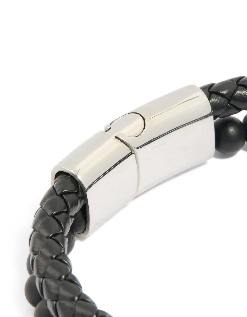 Mens Waterproof Stainless Steel Braided & Beaded Bracelet sold by lovisa product image thumbnail 5