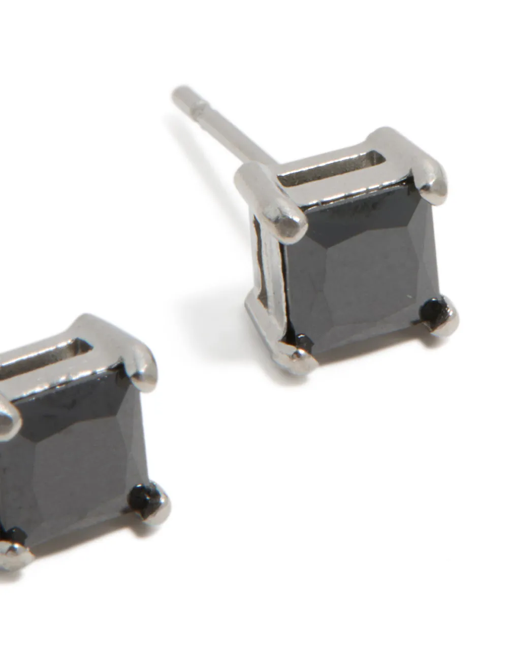 Mens Waterproof Stainless Steel Small Square Black Cubic Zirconia Stud Earrings sold by lovisa product image thumbnail 5