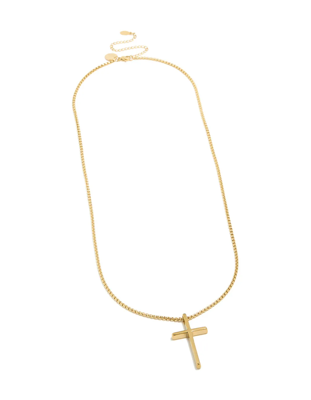 Mens Gold Plated Stainless Steel Cross Pendant Necklace sold by lovisa product image thumbnail 2