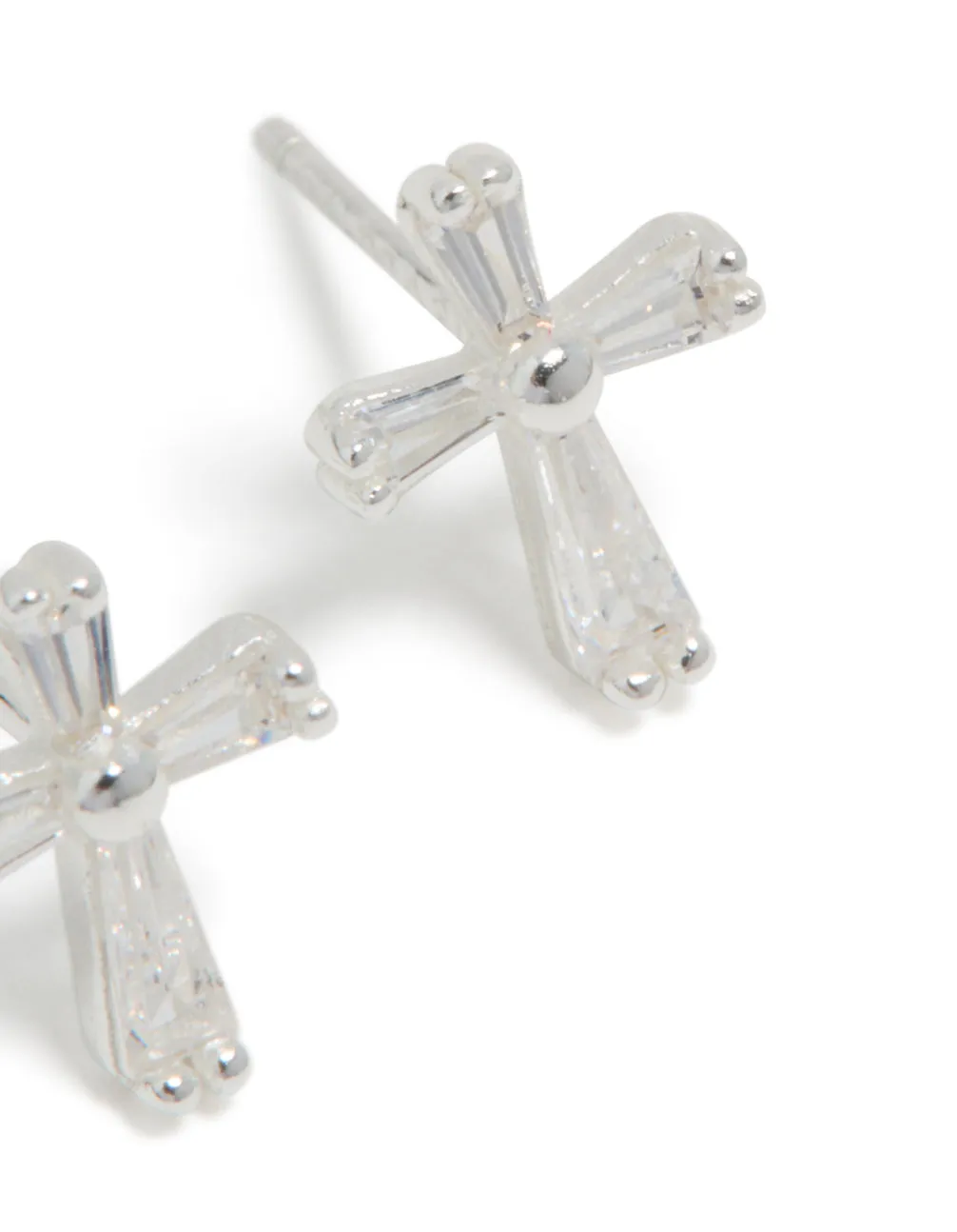 Sterling Silver Cubic Zirconia Cross Stud Earrings sold by lovisa product image thumbnail 5