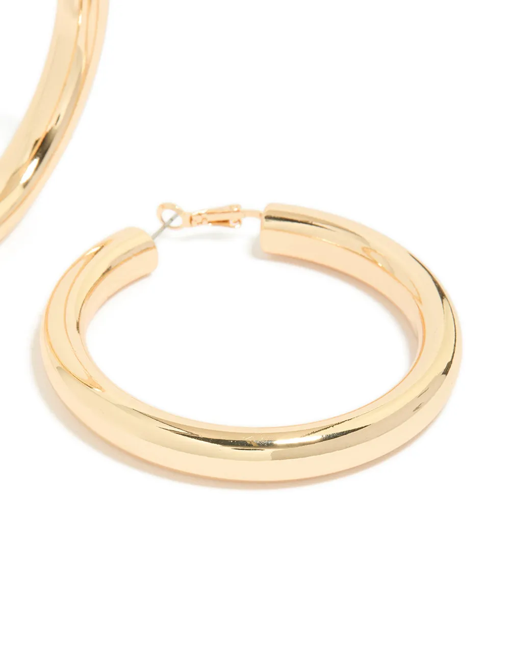 Gold Large Thick Hoop Earrings sold by lovisa product image thumbnail 5