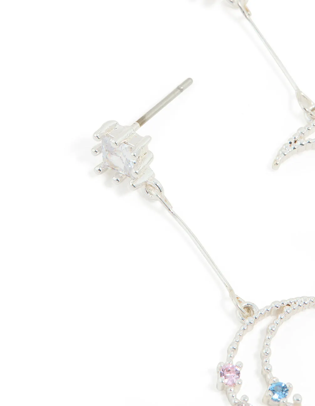 Silver Plated Moon Drop Earrings sold by lovisa product image thumbnail 2