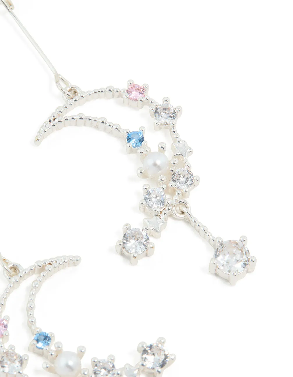 Silver Plated Moon Drop Earrings sold by lovisa product image thumbnail 3