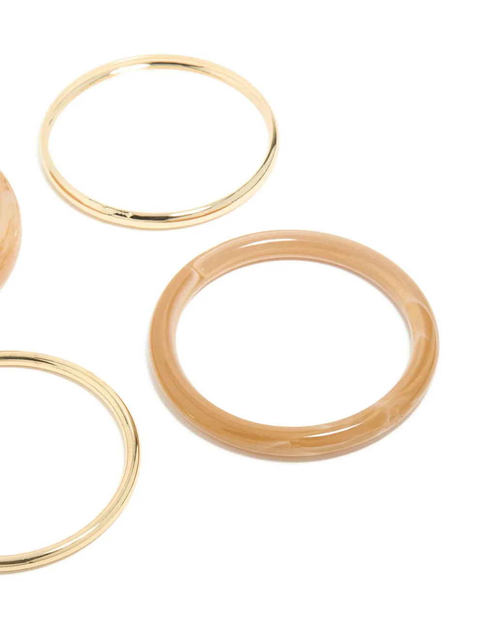 Gold & Brown Acrylic Bangles 4-Pack sold by lovisa product image thumbnail 3