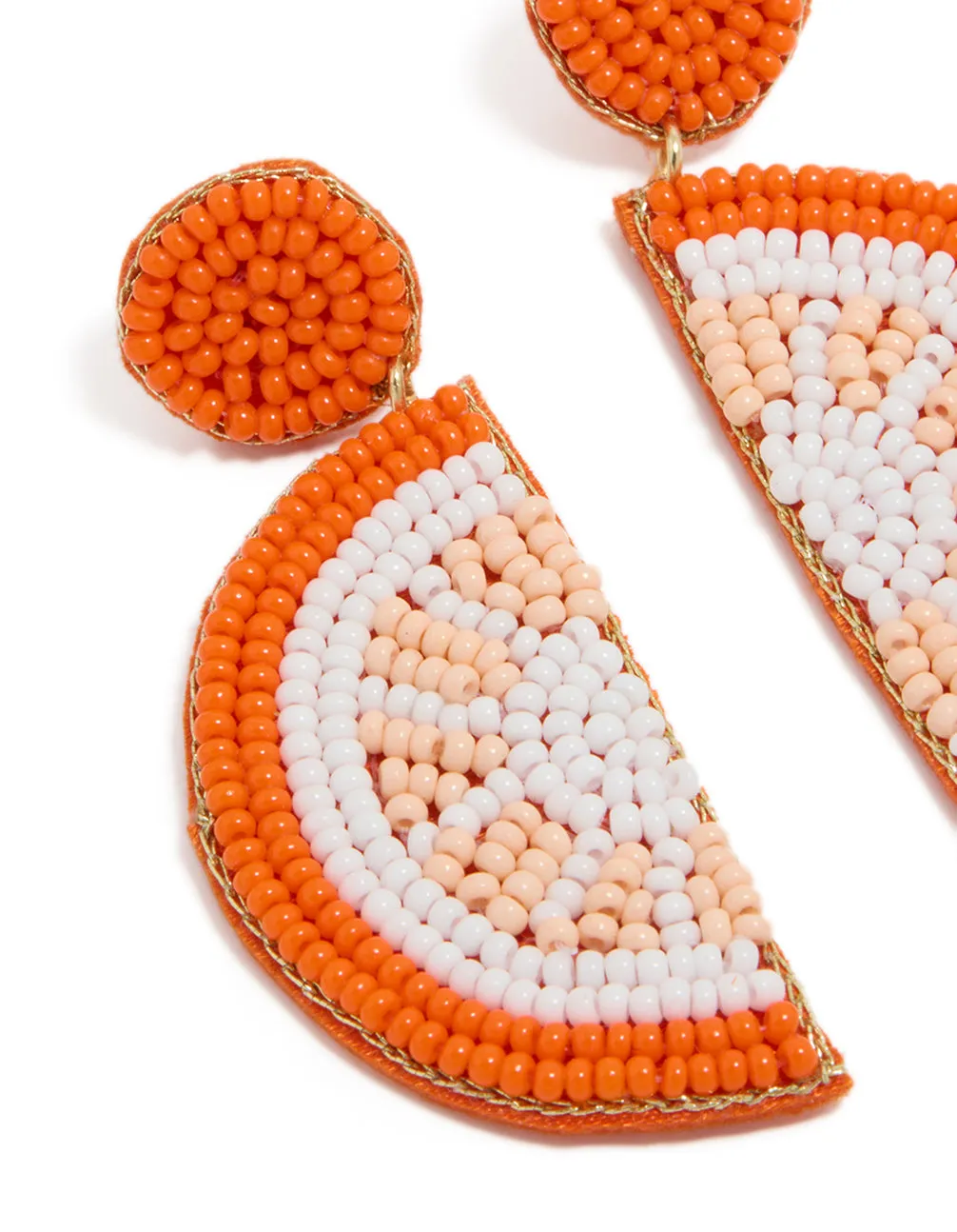 Orange Seed Beaded Fruit Drop Earrings sold by lovisa product image thumbnail 4