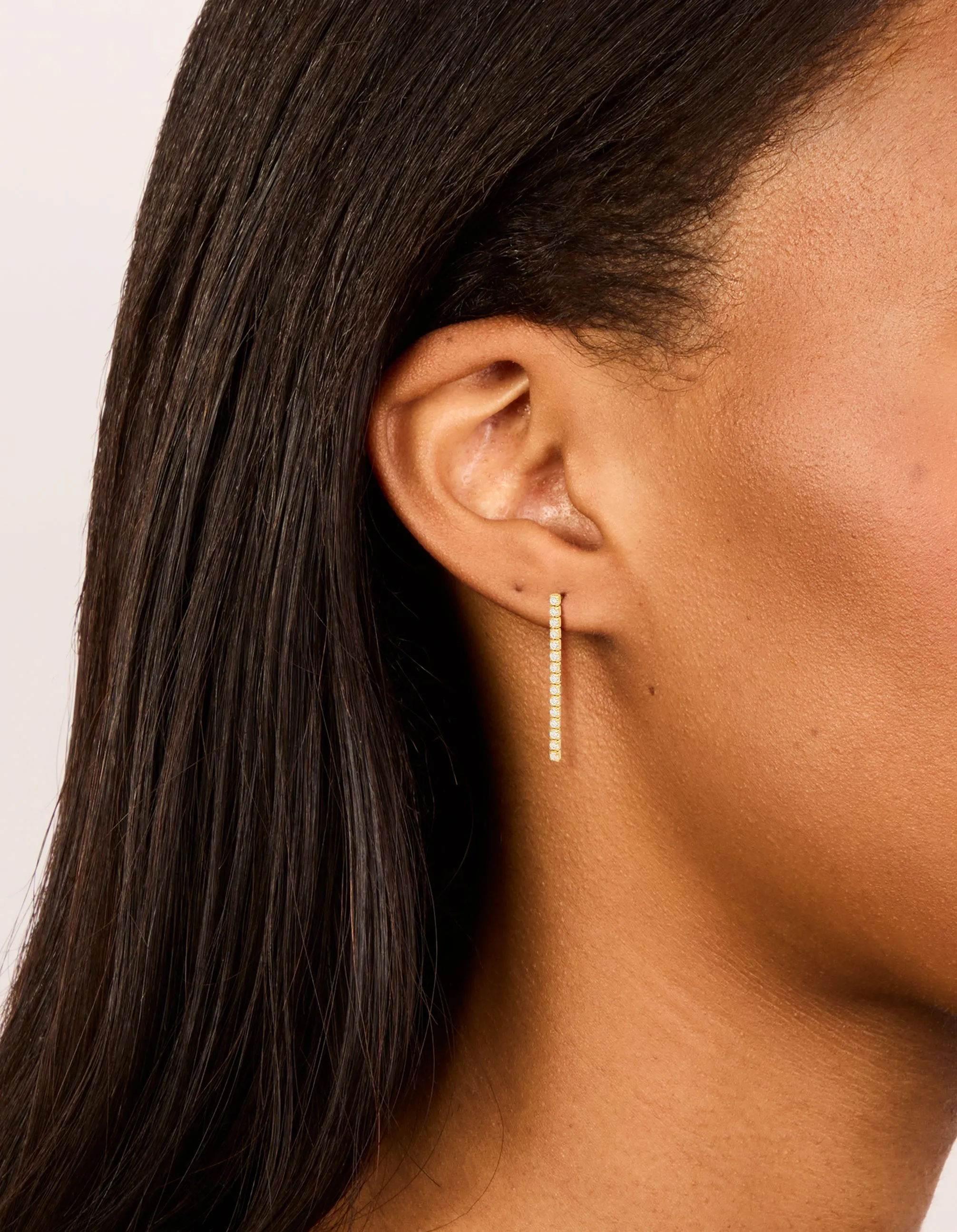 Gold Plated Sterling Silver Cubic Zirconia Drop Earrings sold by lovisa