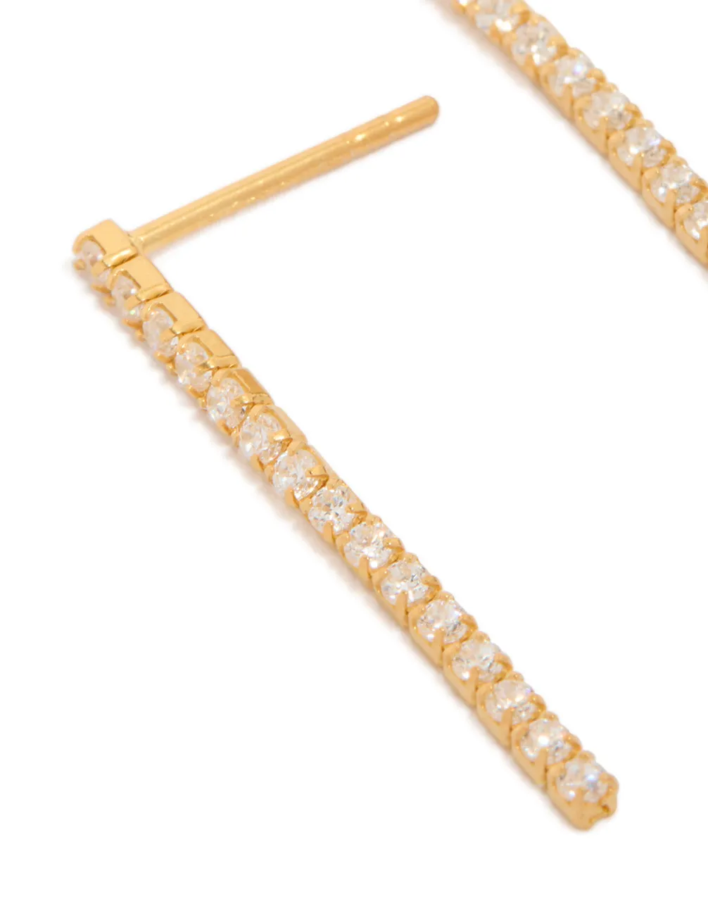 Gold Plated Sterling Silver Cubic Zirconia Drop Earrings sold by lovisa product image thumbnail 4
