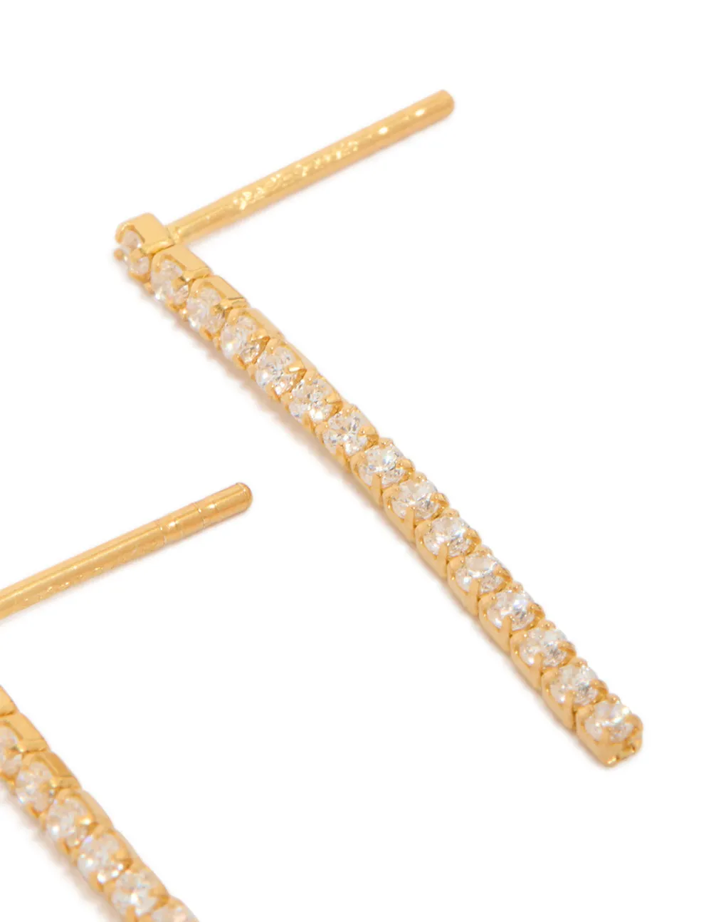 Gold Plated Sterling Silver Cubic Zirconia Drop Earrings sold by lovisa product image thumbnail 5