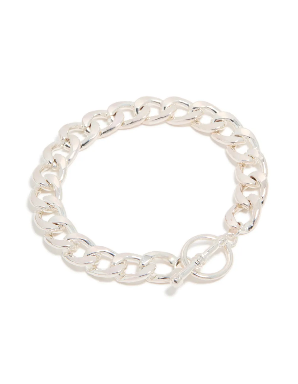 Silver Chunky T-Bar Bracelet sold by lovisa