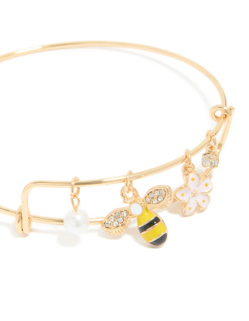 Gold Bee & Flower Charm Bangle sold by lovisa product image thumbnail 2