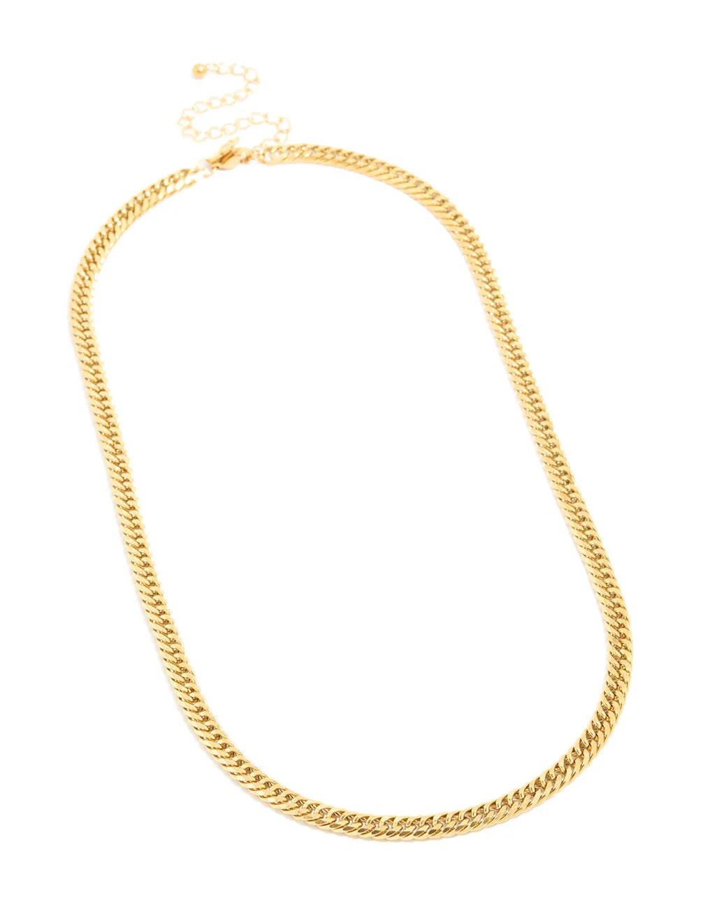 Waterproof Mens Gold Plated Stainless Steel Smooth Cuban Link Necklace sold by lovisa product image thumbnail 2