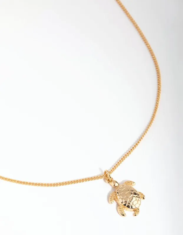 18ct Gold Plated Turtle Charm Necklace sold by lovisa