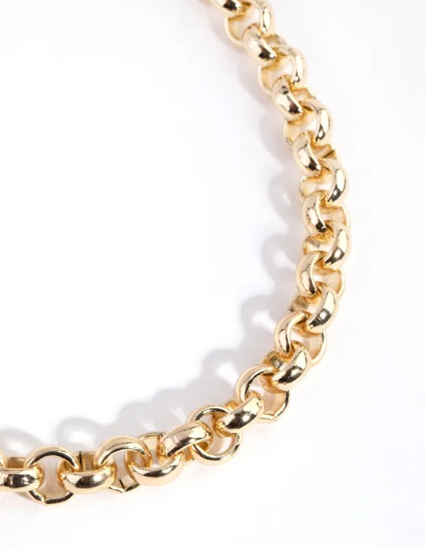 Gold Plated Rolo Chain Necklace sold by lovisa